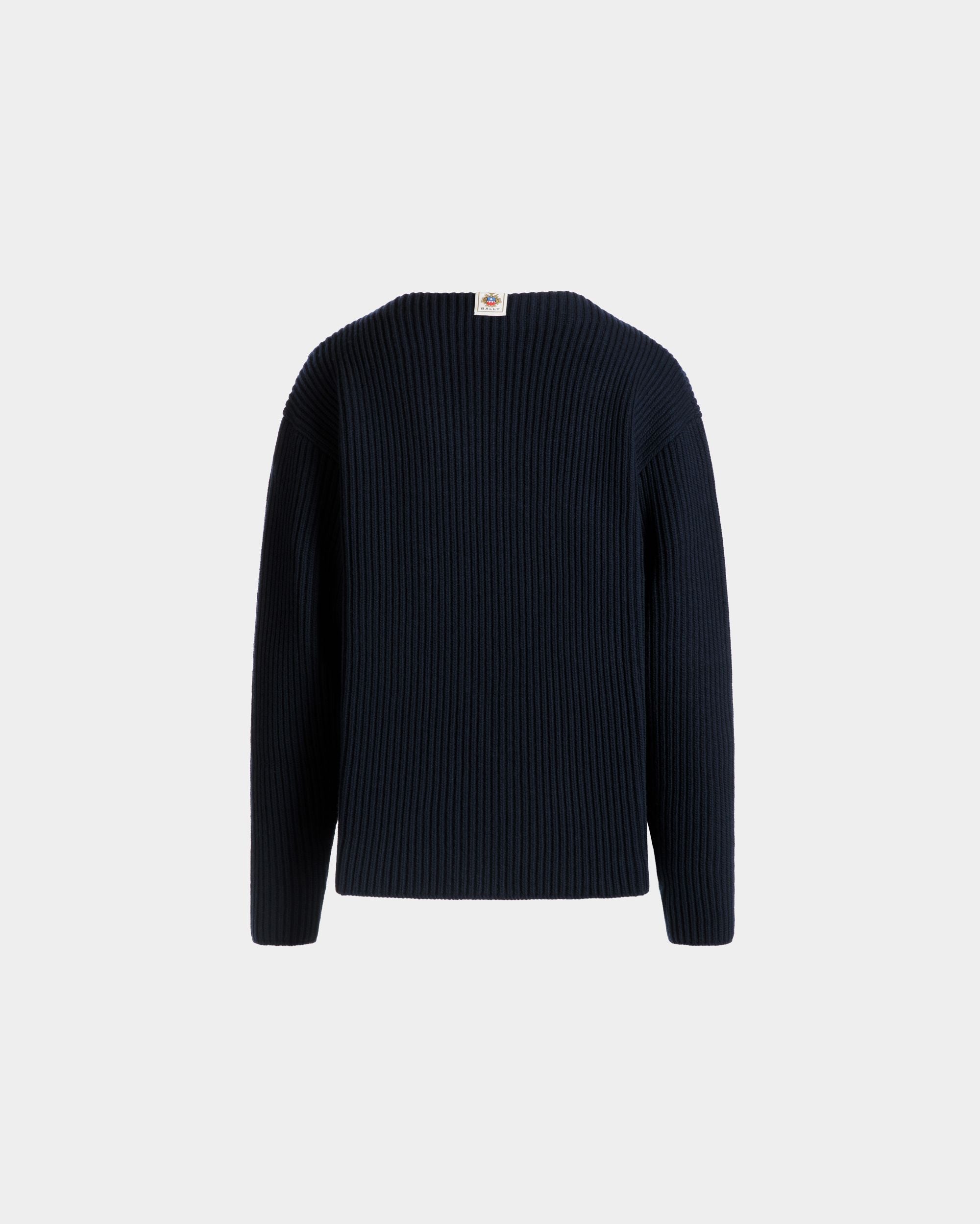 Jersey De Cuello Redondo De Lana Navy Blue - Hombre - Bally - 07