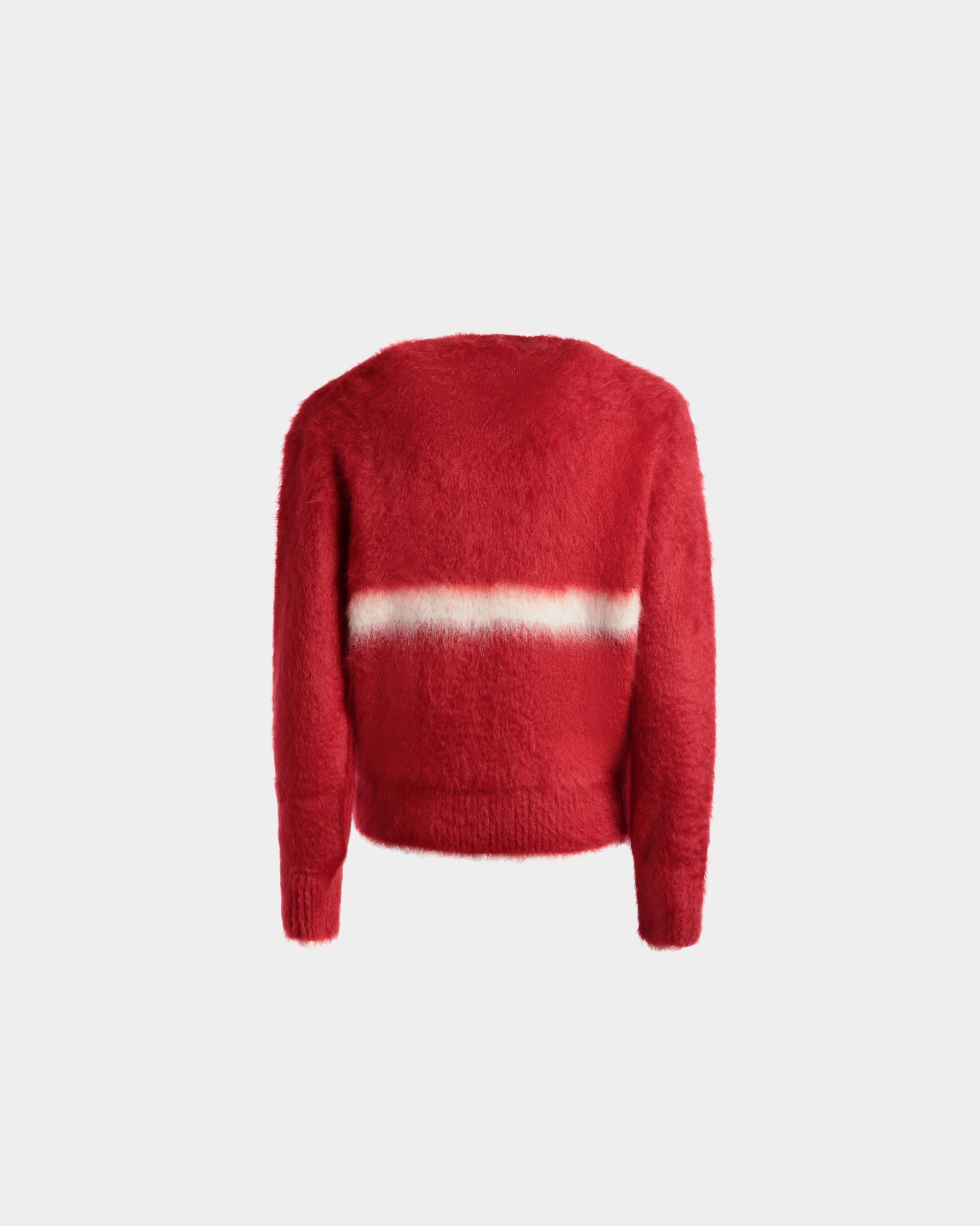 Jersey De Cuello Redondo De Mohair Y Seda Color Rojo - Hombre - Bally - 07