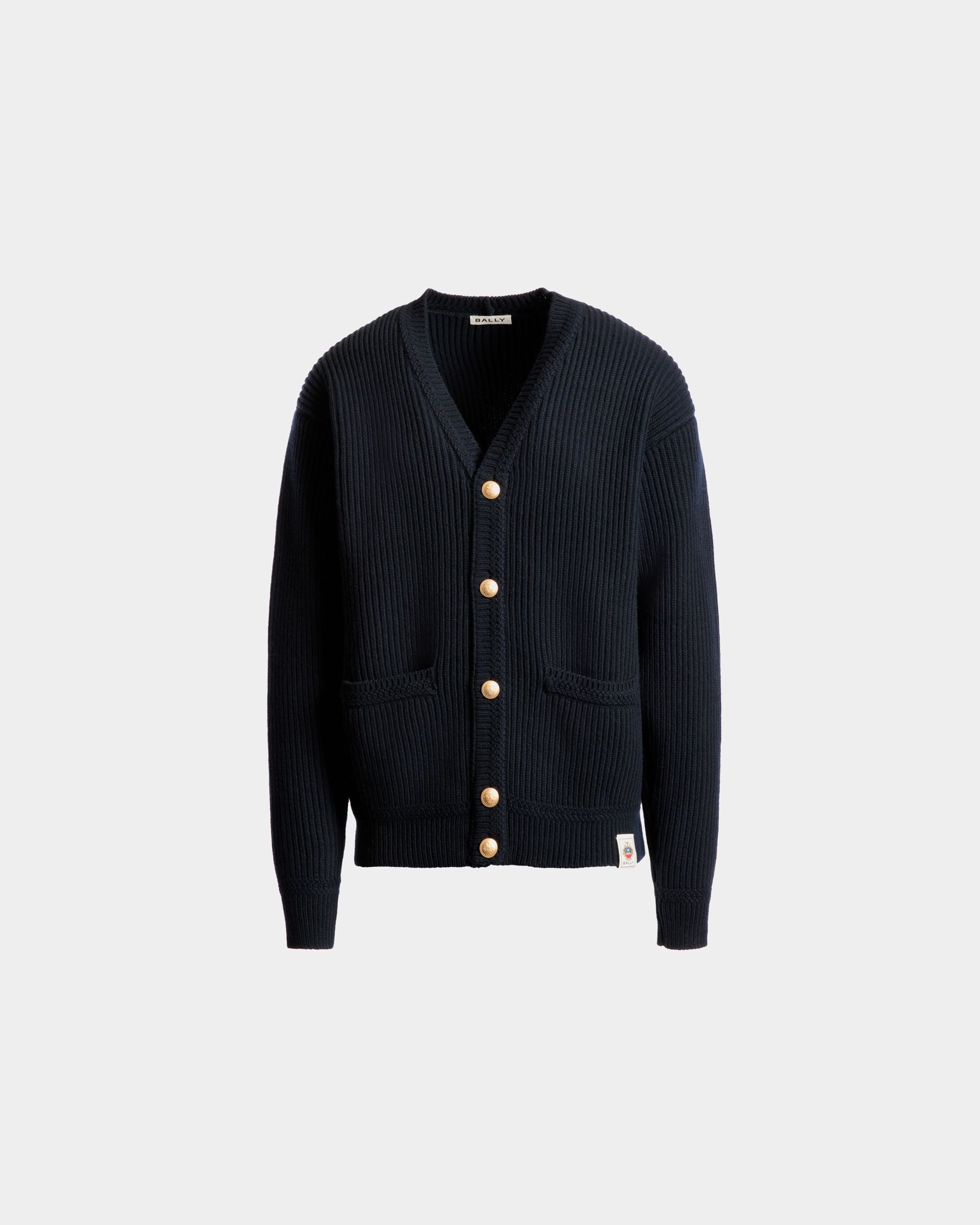 Cárdigan De Lana Navy Blue - Hombre - Bally - 01