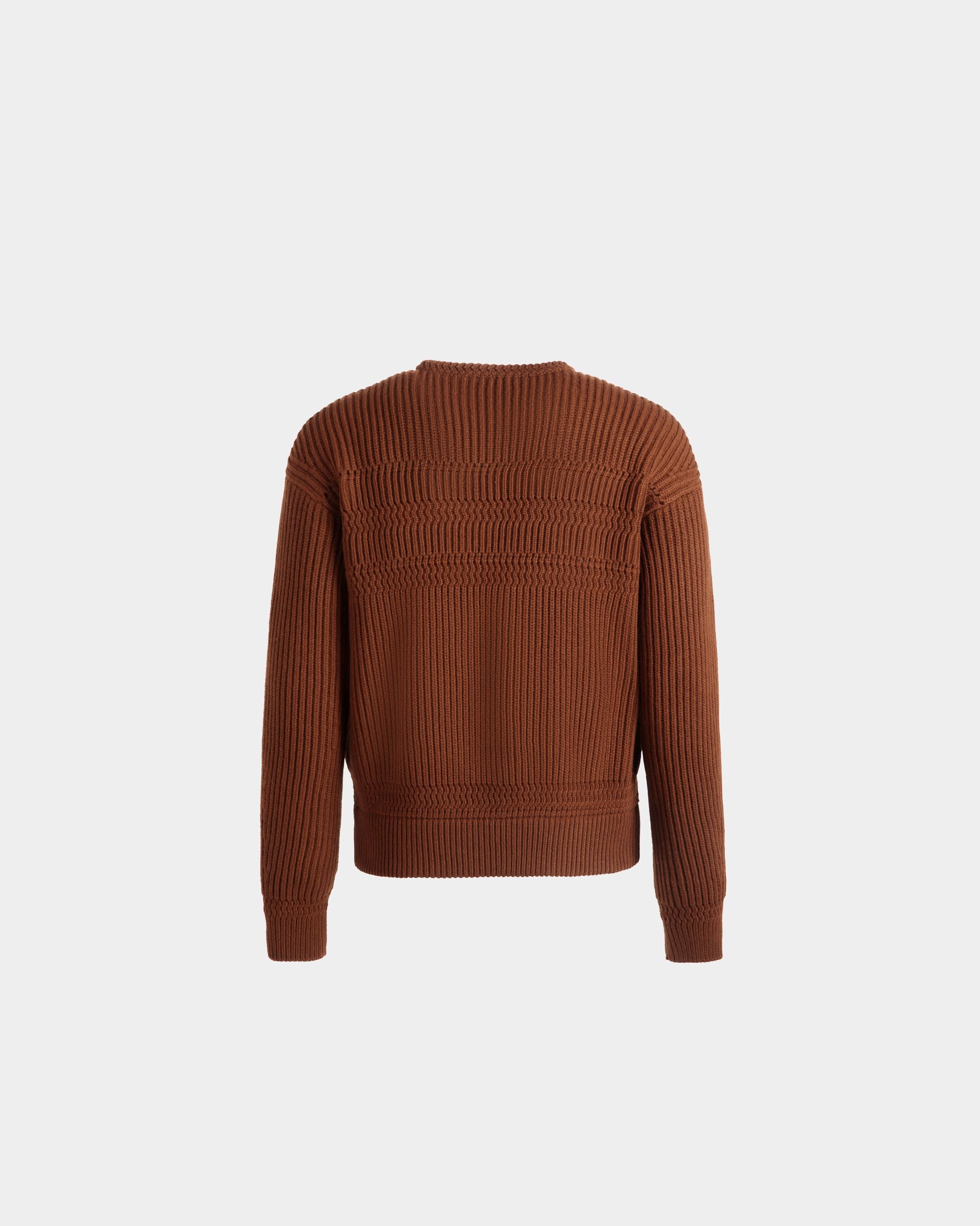 Jersey De Cuello Redondo De Lana Marrón - Hombre - Bally - 03