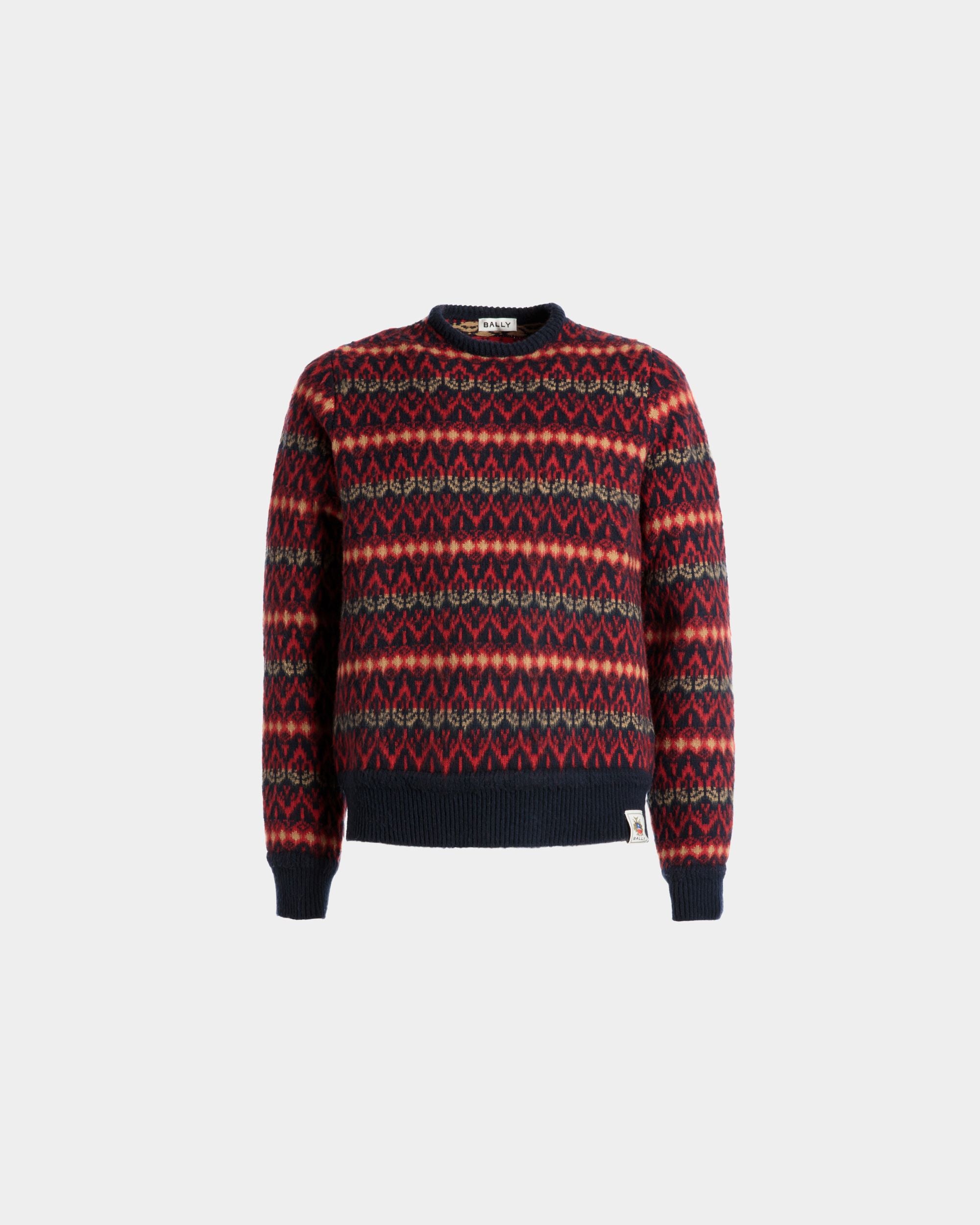 Jersey De Cuello Redondo De Lana Multicolor - Hombre - Bally - 01