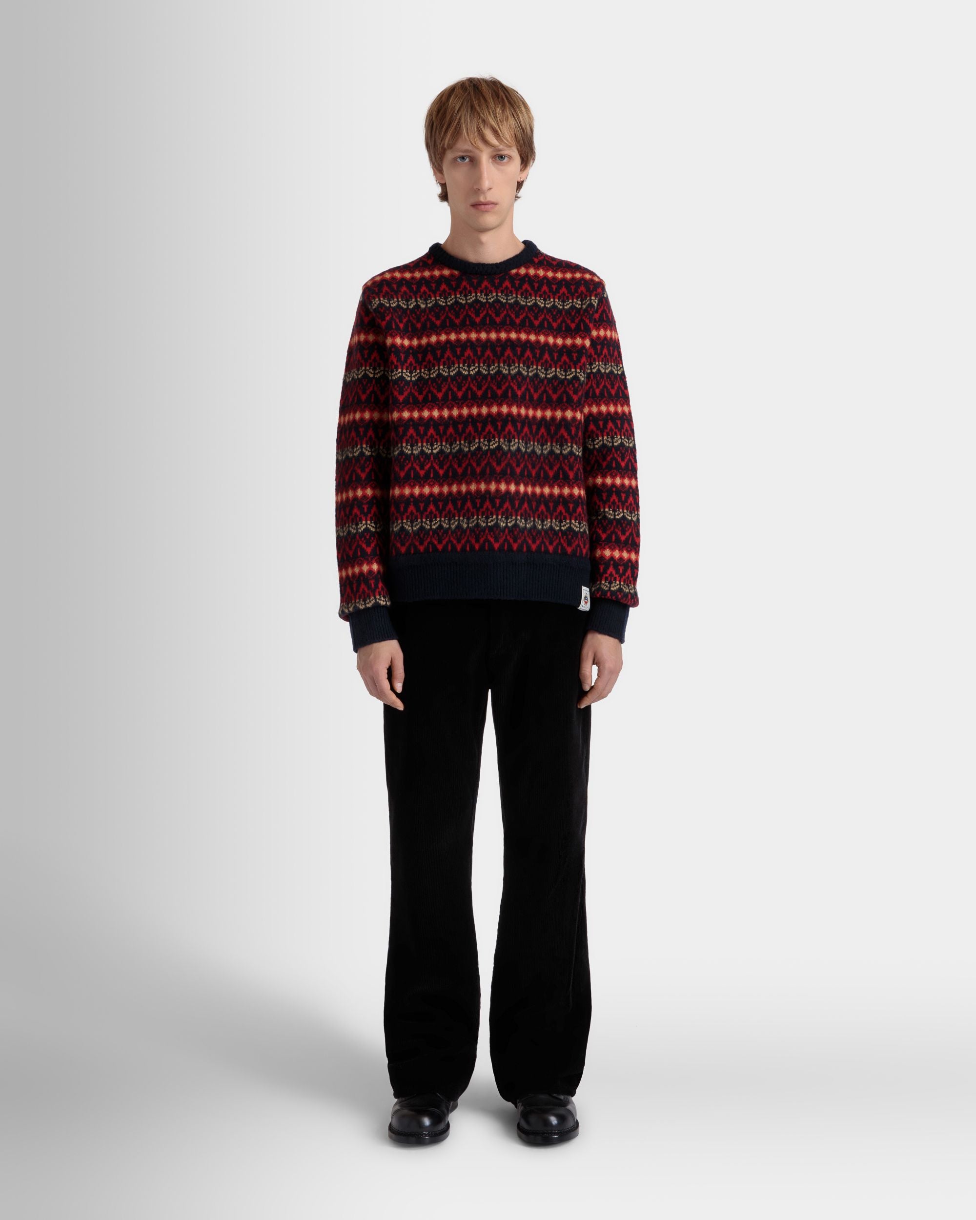 Jersey De Cuello Redondo De Lana Multicolor - Hombre - Bally - 02