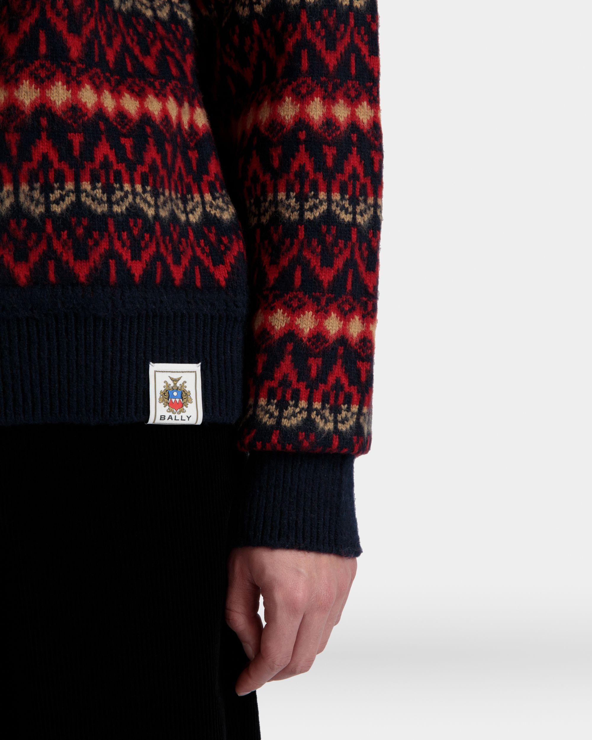 Jersey De Cuello Redondo De Lana Multicolor - Hombre - Bally - 04