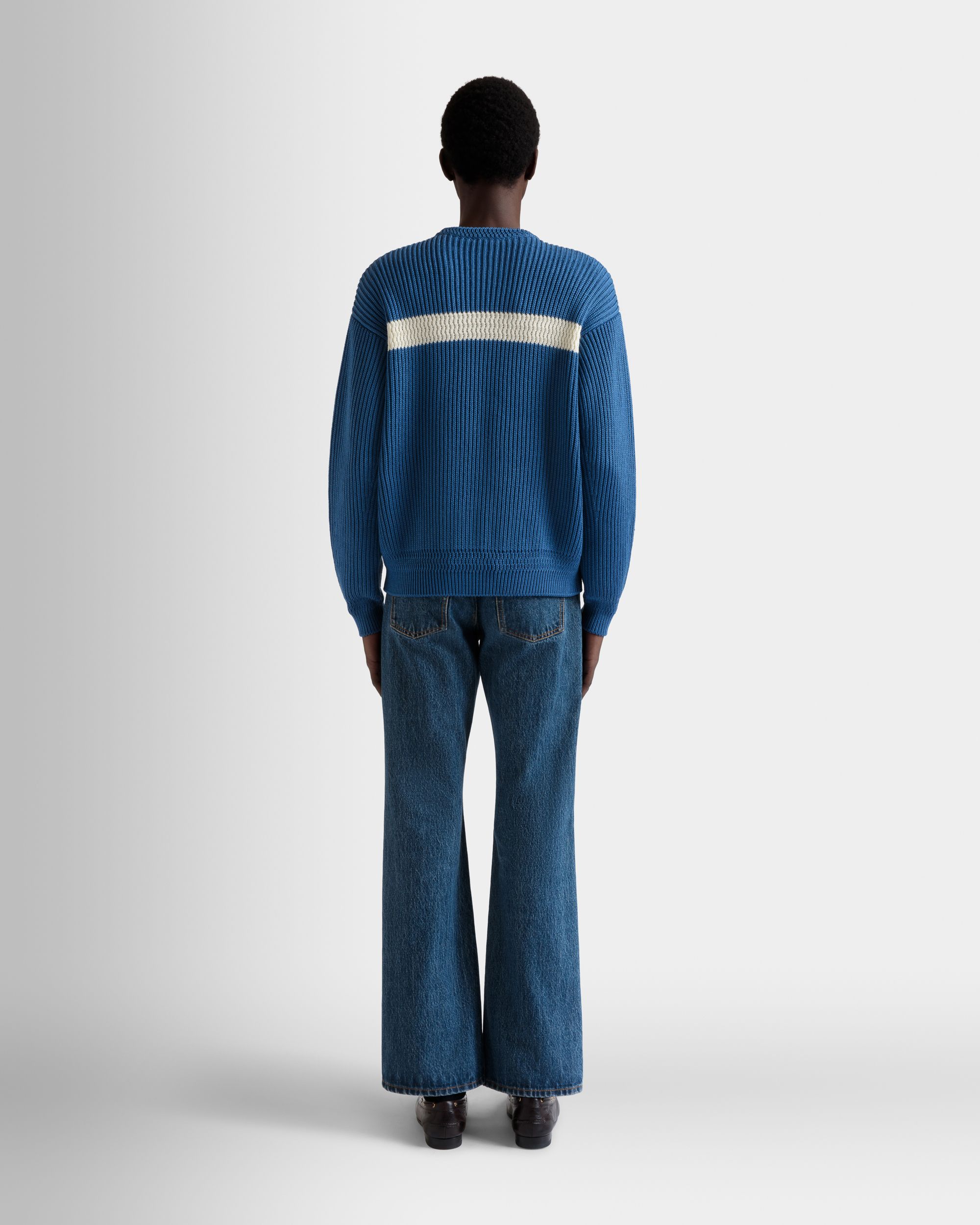 Jersey De Cuello Redondo De Algodón Medium Blue - Hombre - Bally - 06