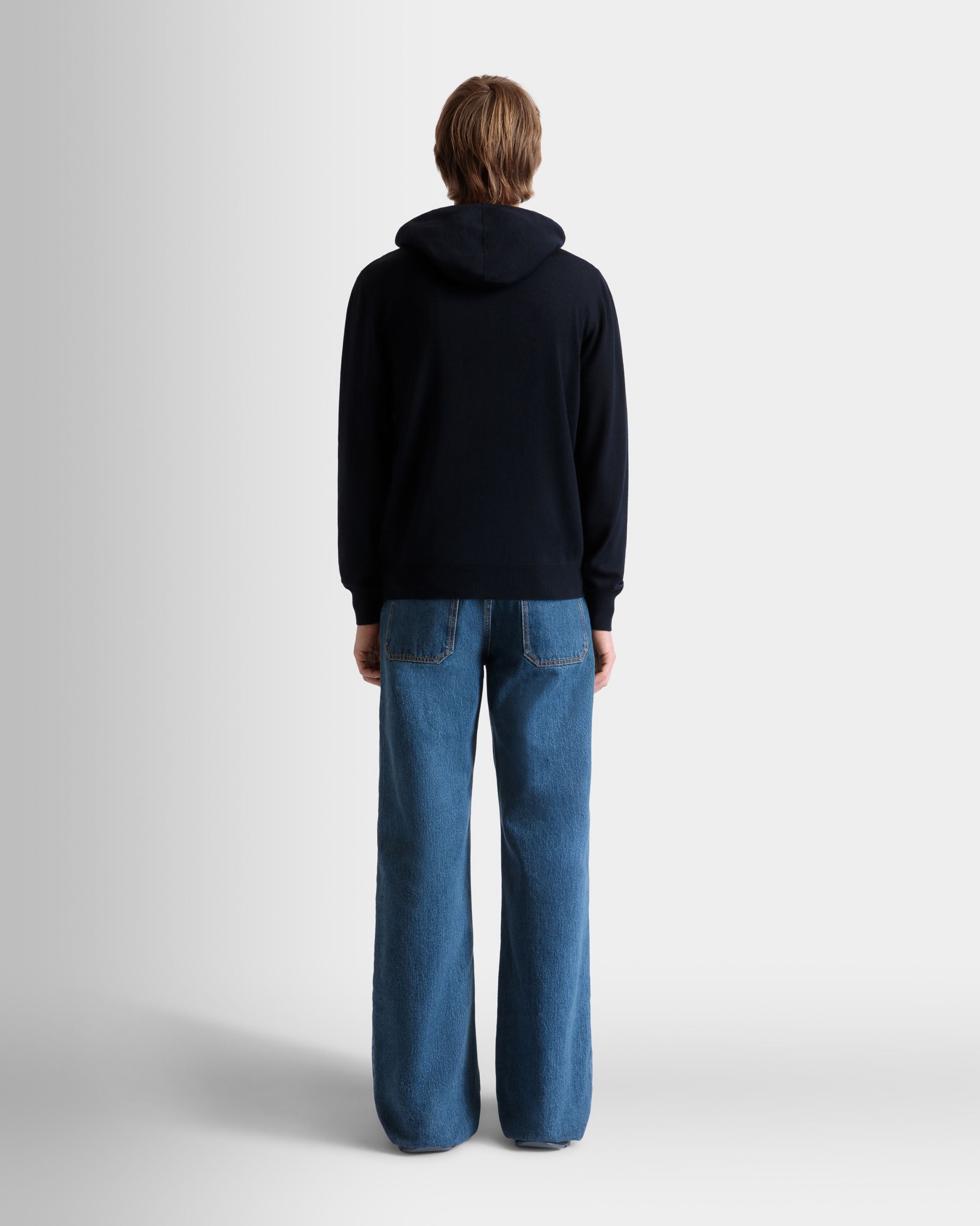 Sudadera Con Capucha De Lana Navy Blue - Hombre - Bally - 06