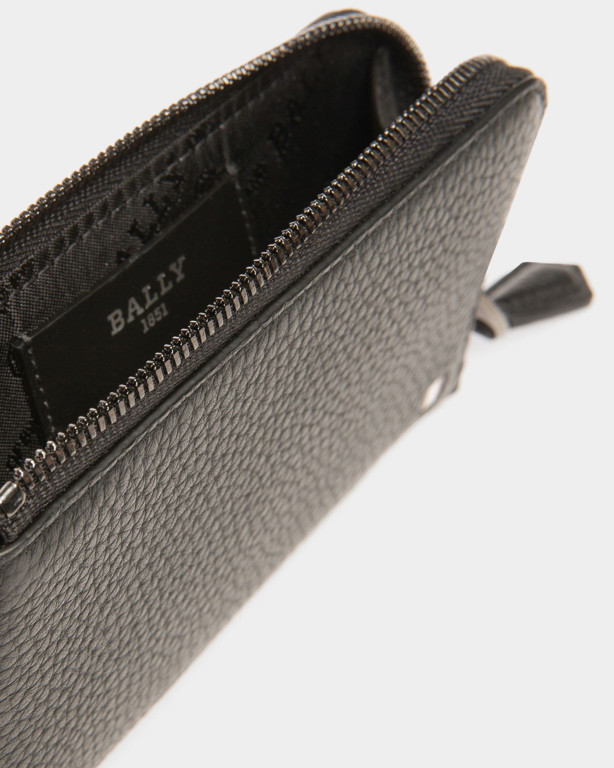 Bord Tarjetero En Piel De Color Negro - Hombre - Bally - 04
