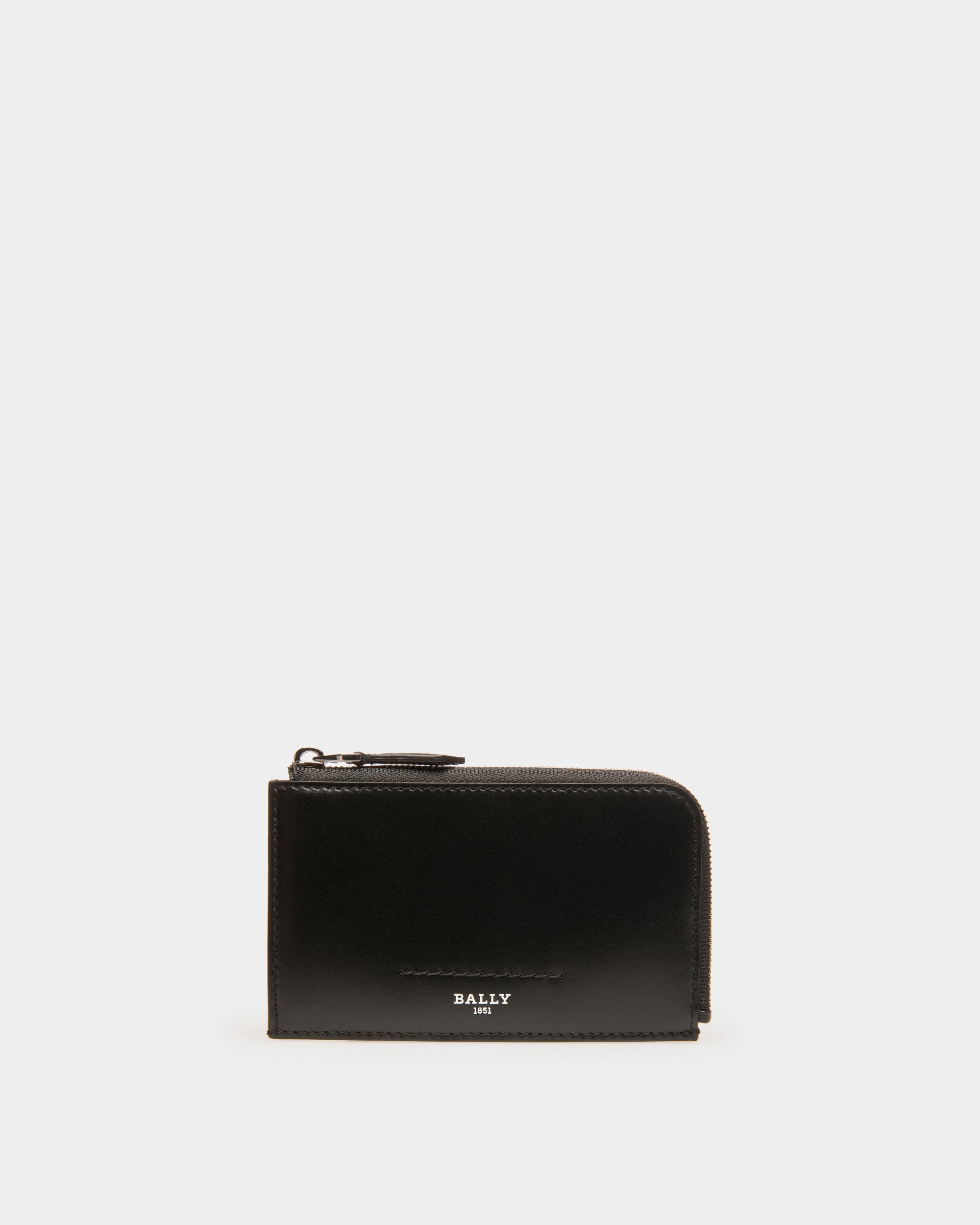 Scord Leather Card Holder In Black - Men's - Bally - 01