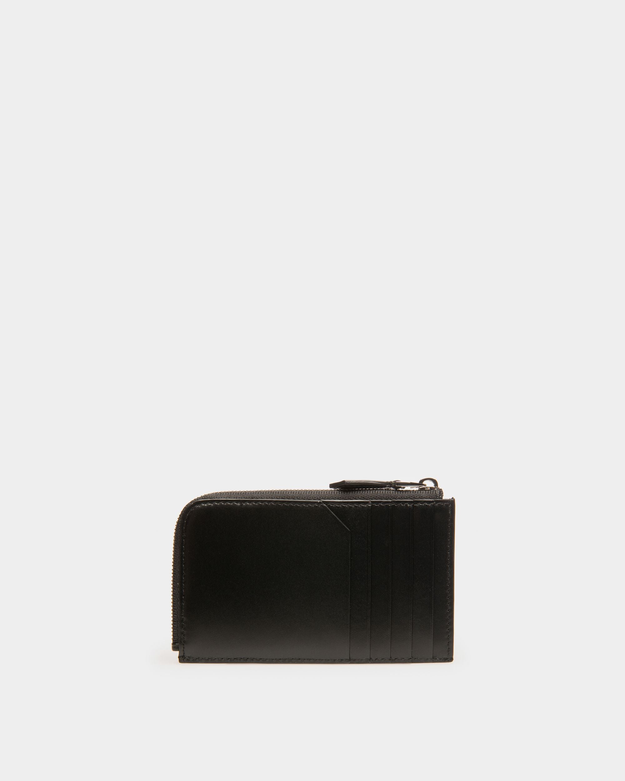 Scord Leather Card Holder In Black - Men's - Bally - 02