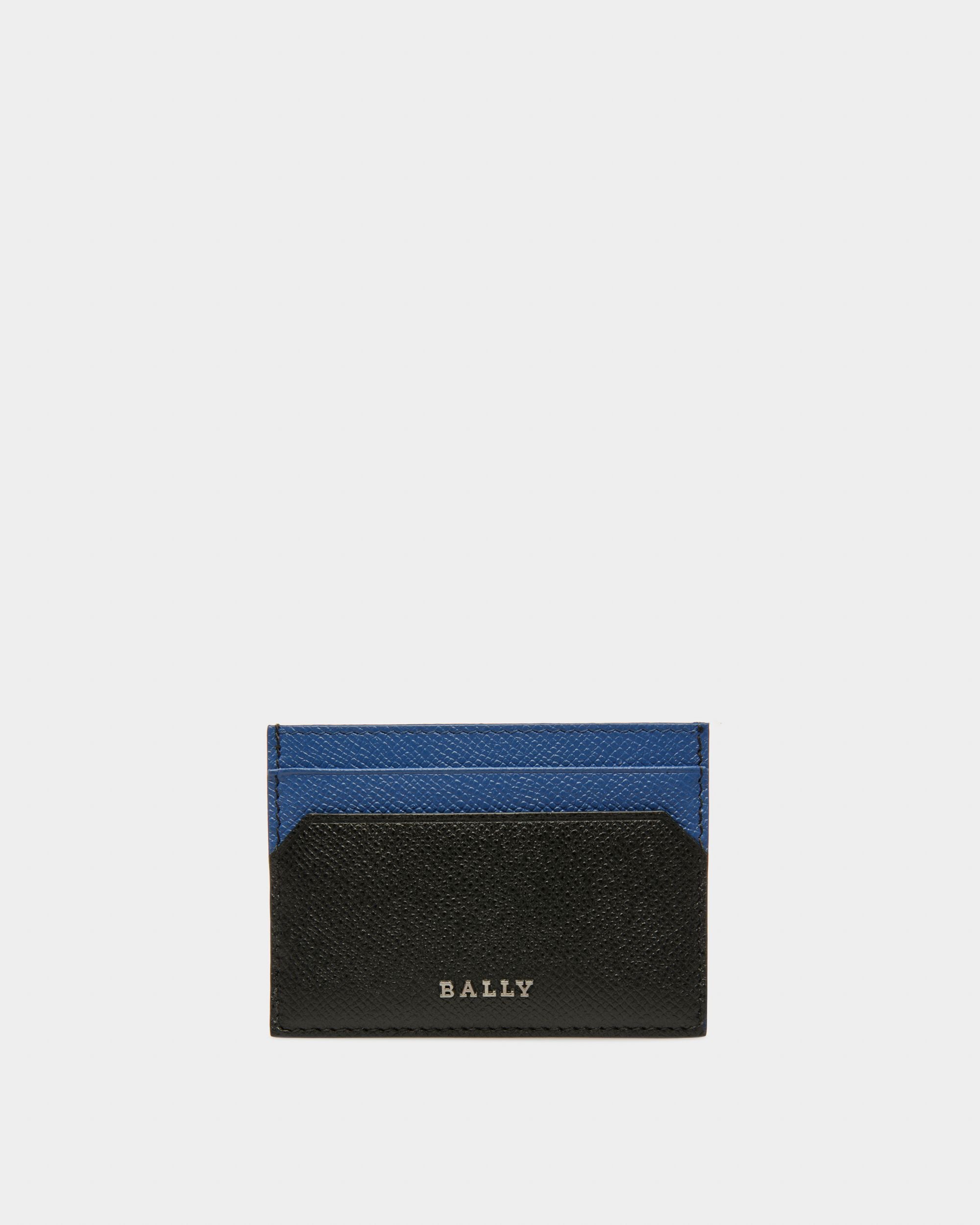 Bhar Tarjetero De Piel En Negro Y Azul - Hombre - Bally - 01
