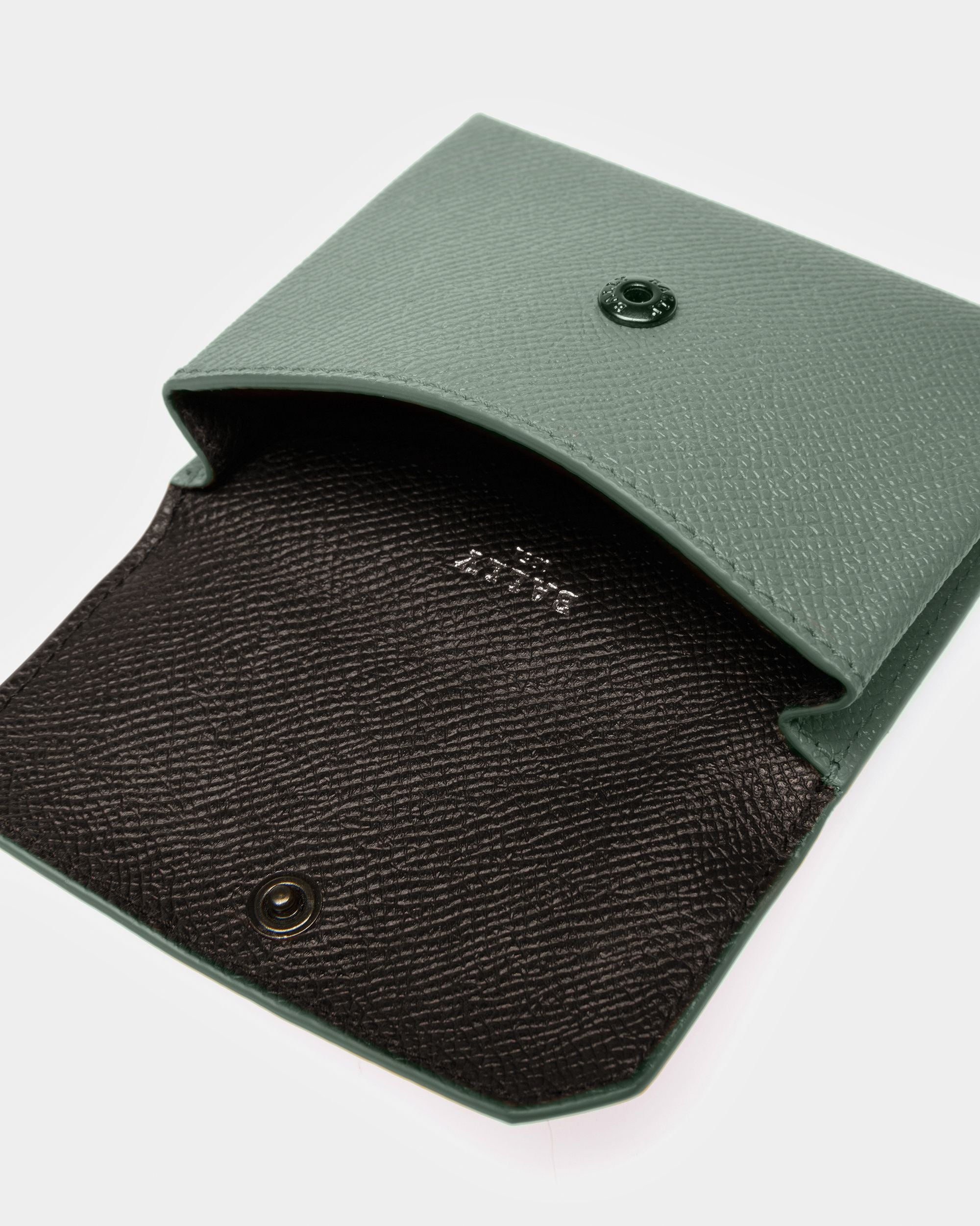 Bylal Tarjetero Ejecutivo De Piel En Negro Y Salvia - Hombre - Bally - 04