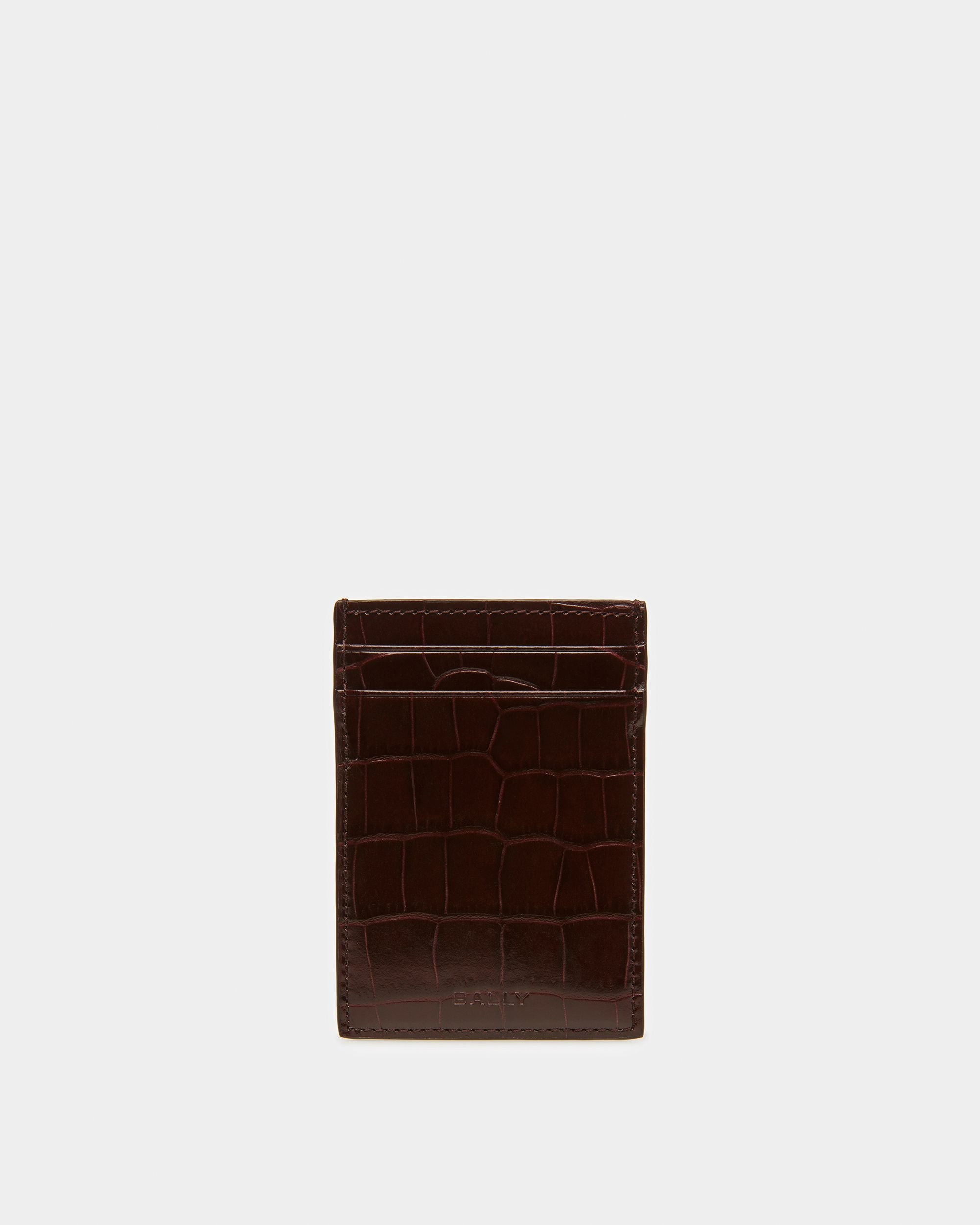 Tarjetero Ejecutivo De Piel Gofrada De Cocodrilo - Hombre - Bally - 01