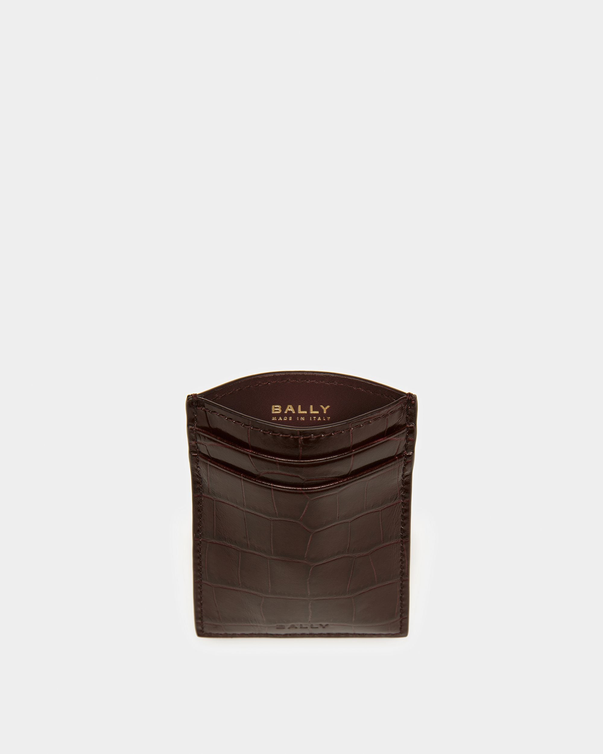 Tarjetero Ejecutivo De Piel Gofrada De Cocodrilo - Hombre - Bally - 03