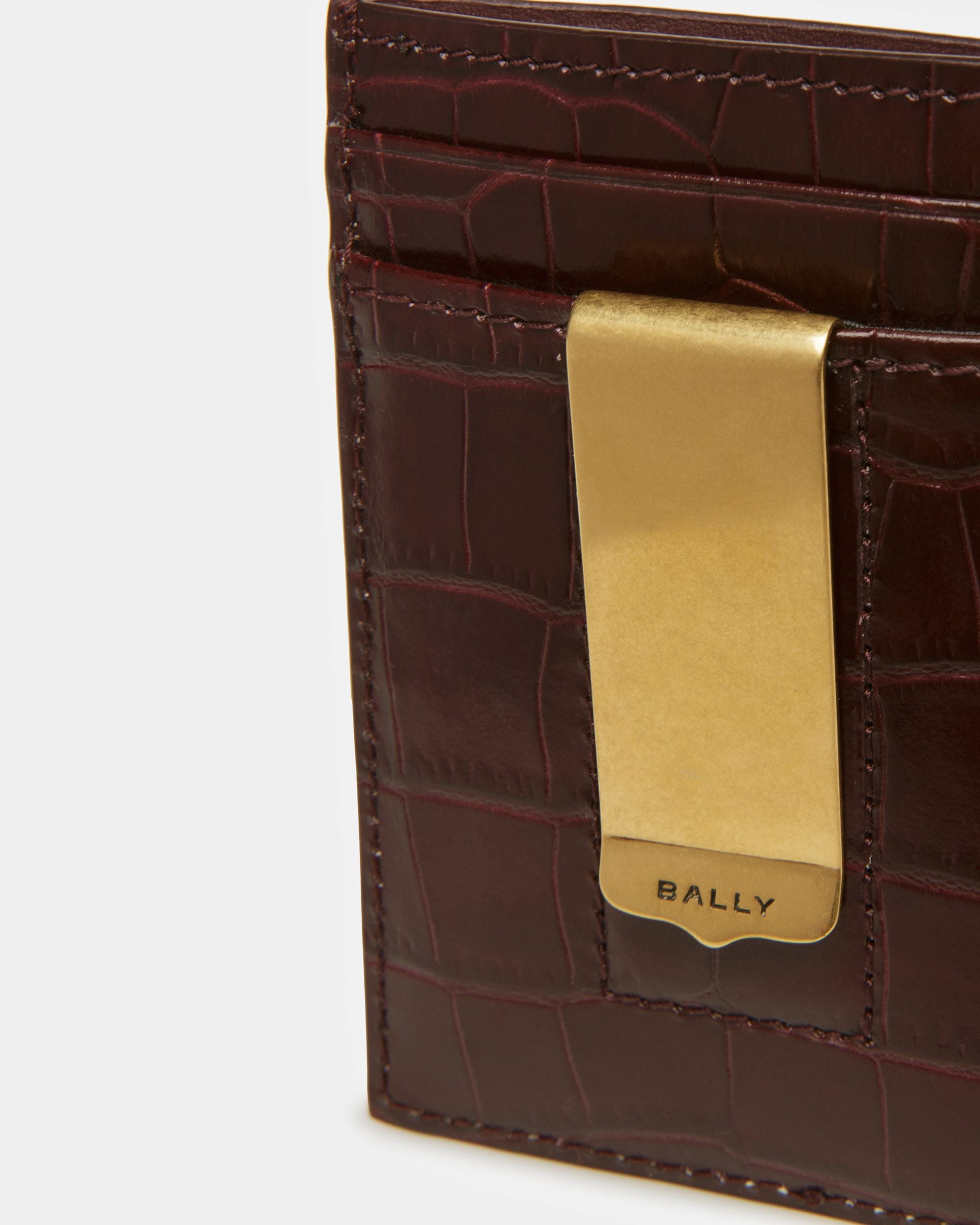 Tarjetero Ejecutivo De Piel Gofrada De Cocodrilo - Hombre - Bally - 04
