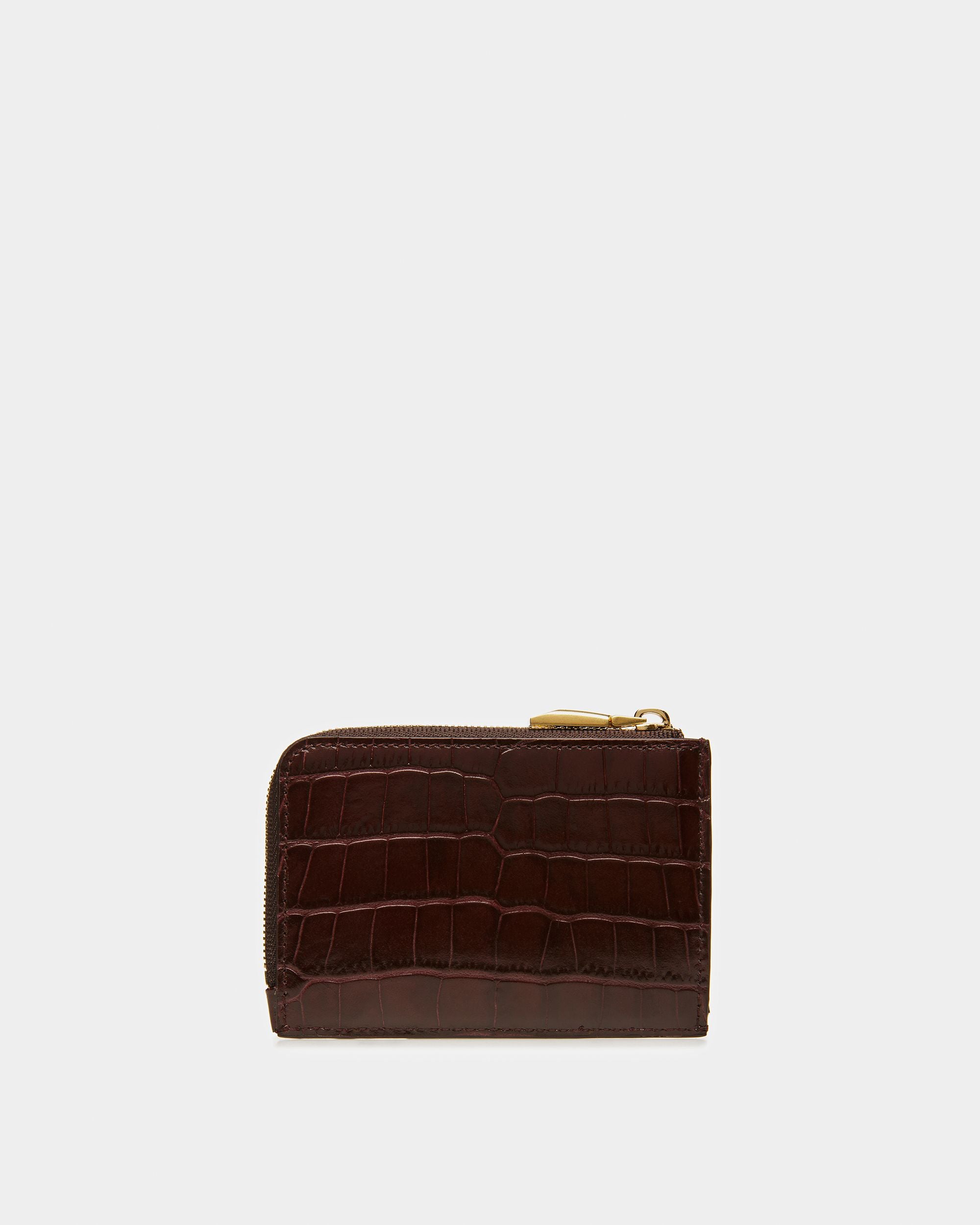 Monedero Con Cremallera De Piel Gofrada De Cocodrilo - Hombre - Bally - 02