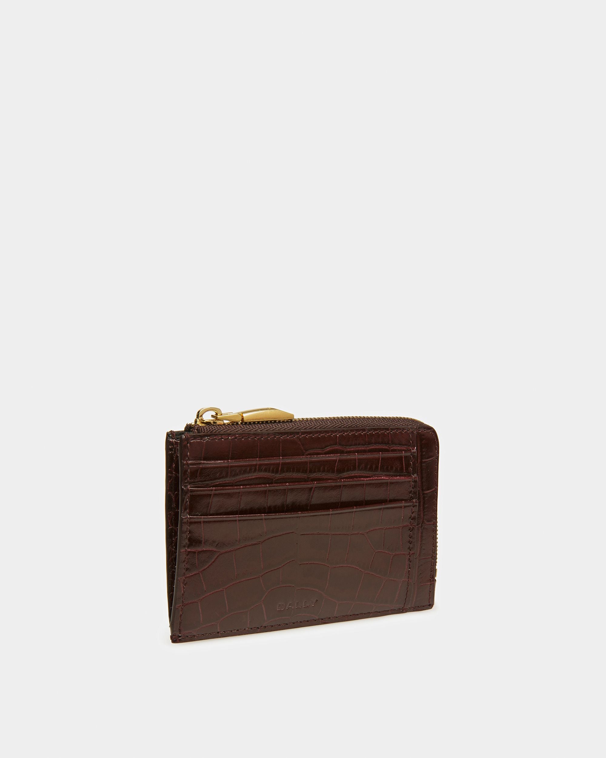 Monedero Con Cremallera De Piel Gofrada De Cocodrilo - Hombre - Bally - 05