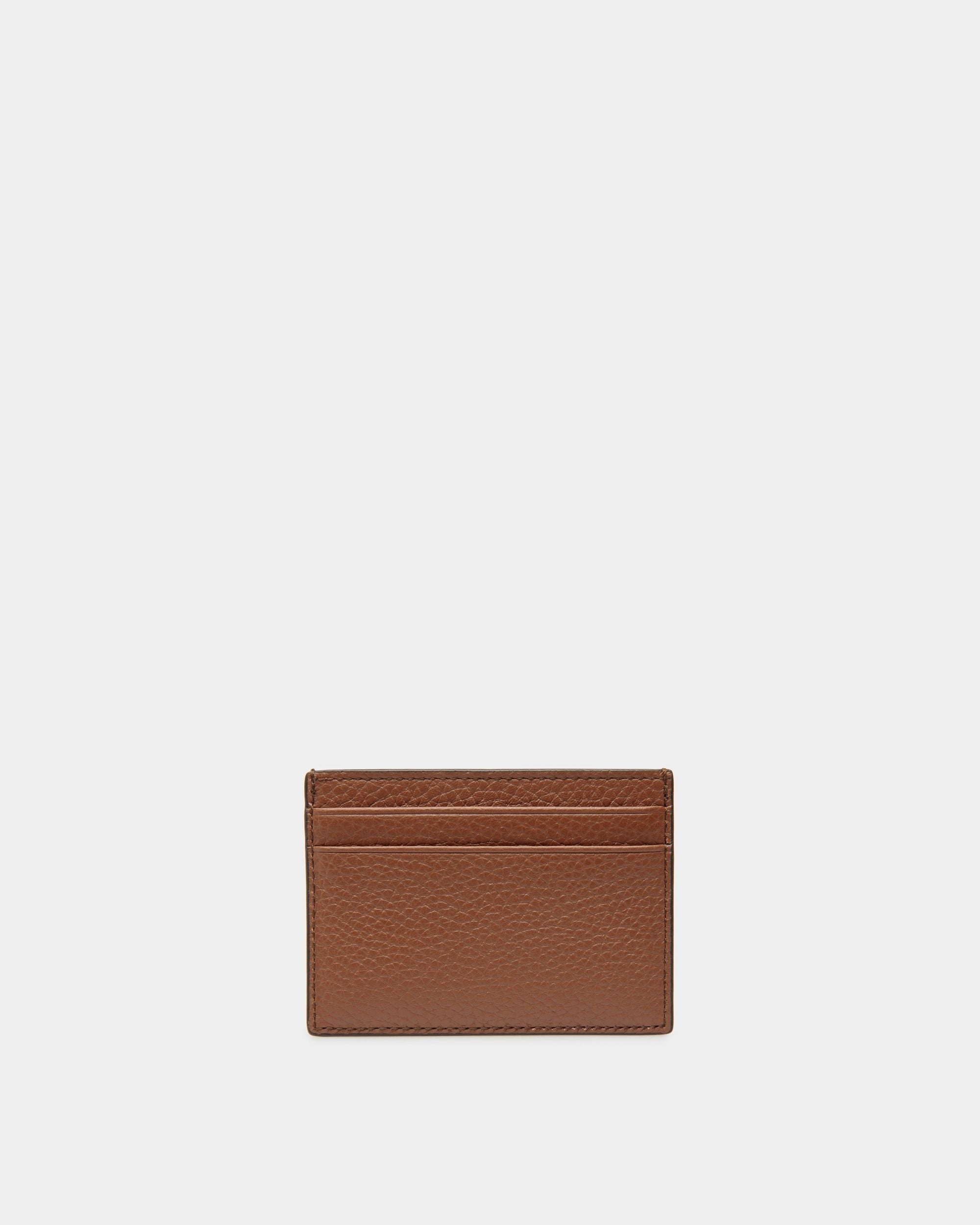 Ribbon Business Card Holder In Brown Leather - Men's - Bally - 02