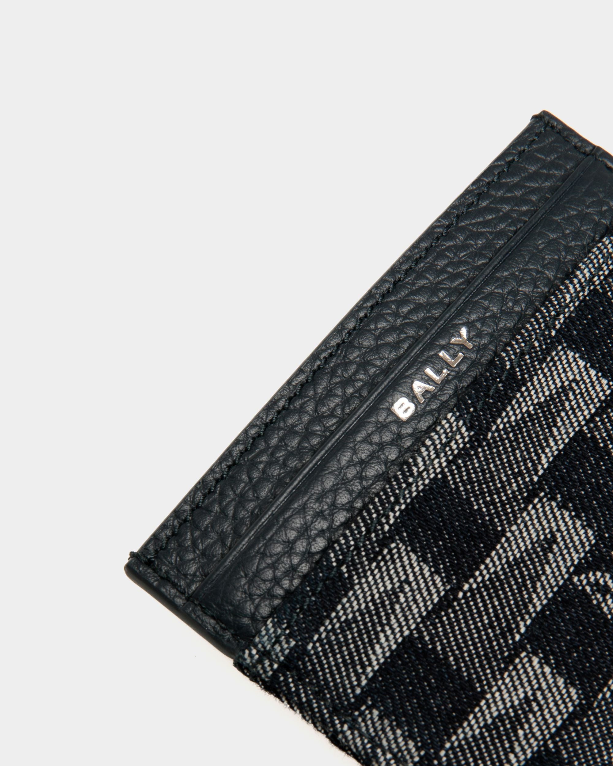 Pennant Credit Card Case in Denim - Men's - Bally - 04