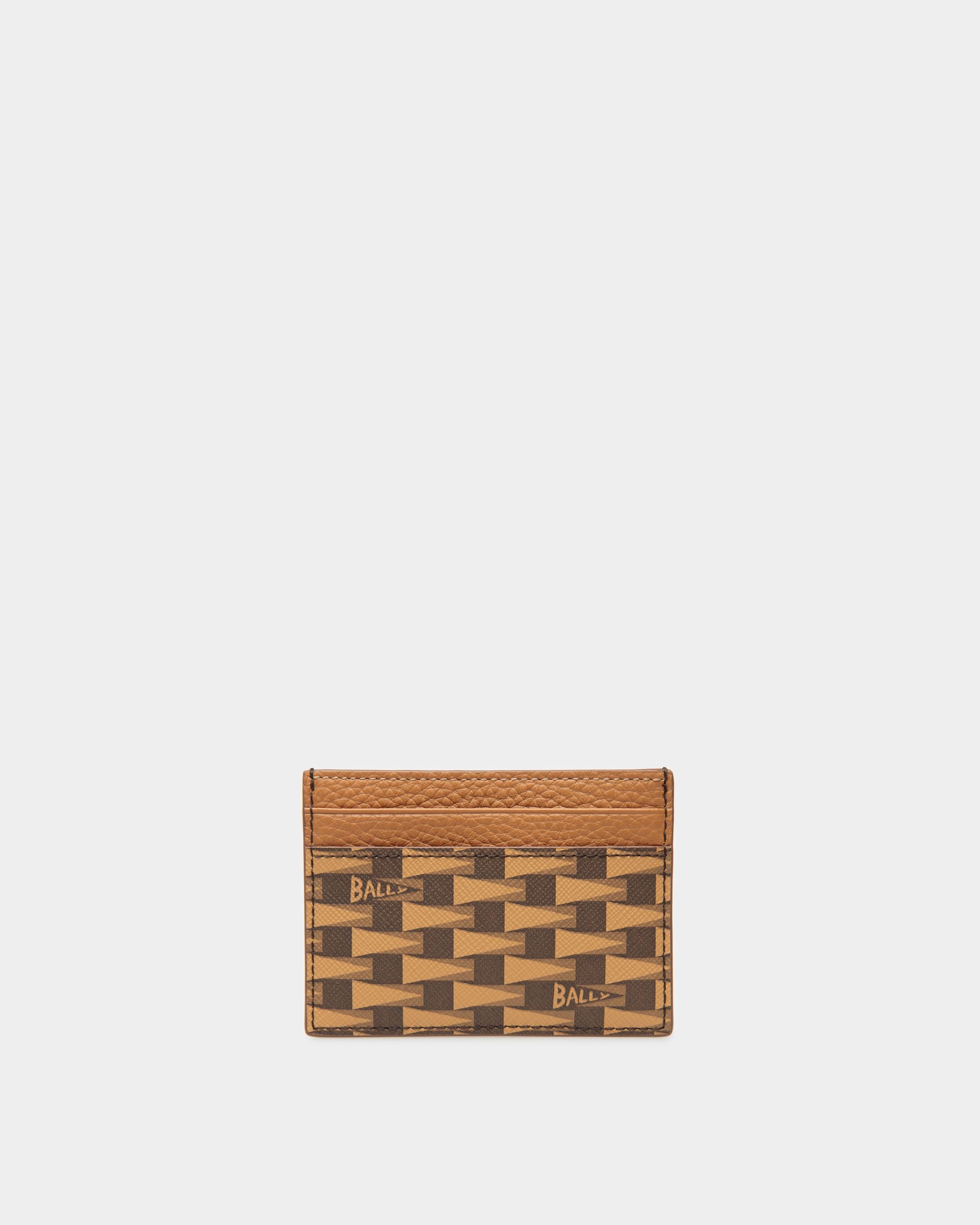 Pennant Business Card Holder In Brown Synthetic - Men's - Bally - 02