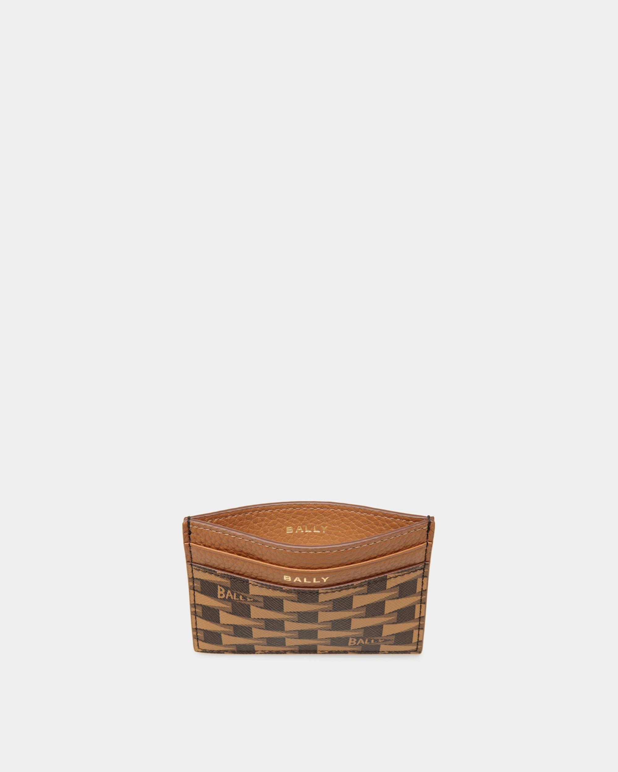 Pennant Business Card Holder In Brown Synthetic - Men's - Bally - 03
