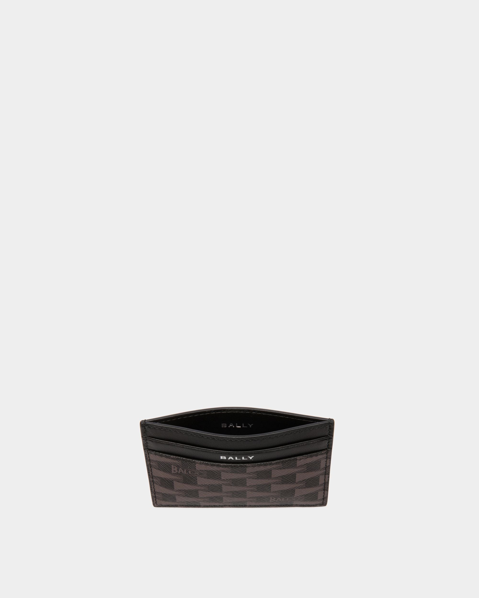 Pennant Credit Card Case in Black Pennant Motif - Men's - Bally - 03