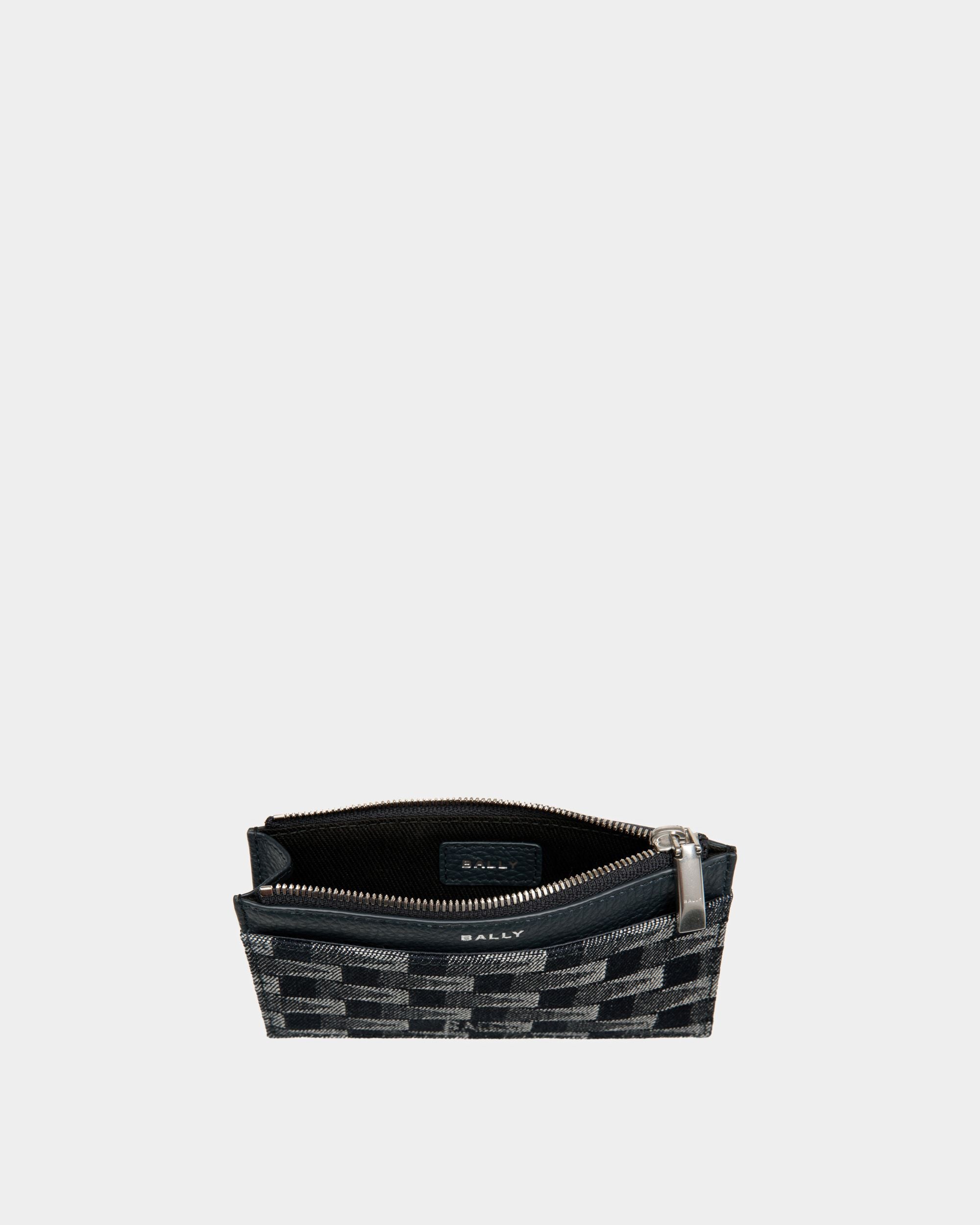 Pennant Coin Card Holder in Denim - Men's - Bally - 03
