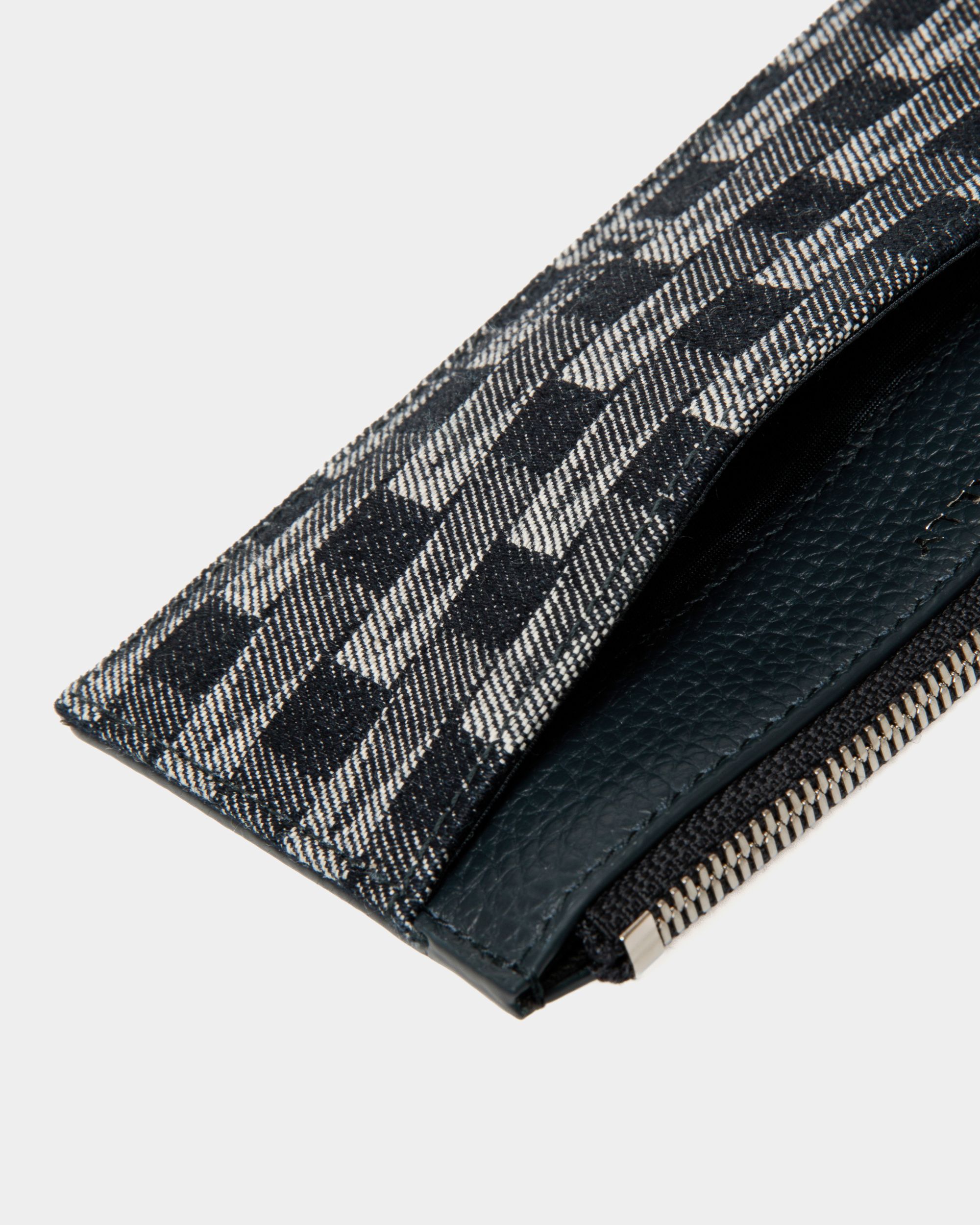 Pennant Coin Card Holder in Denim - Men's - Bally - 04