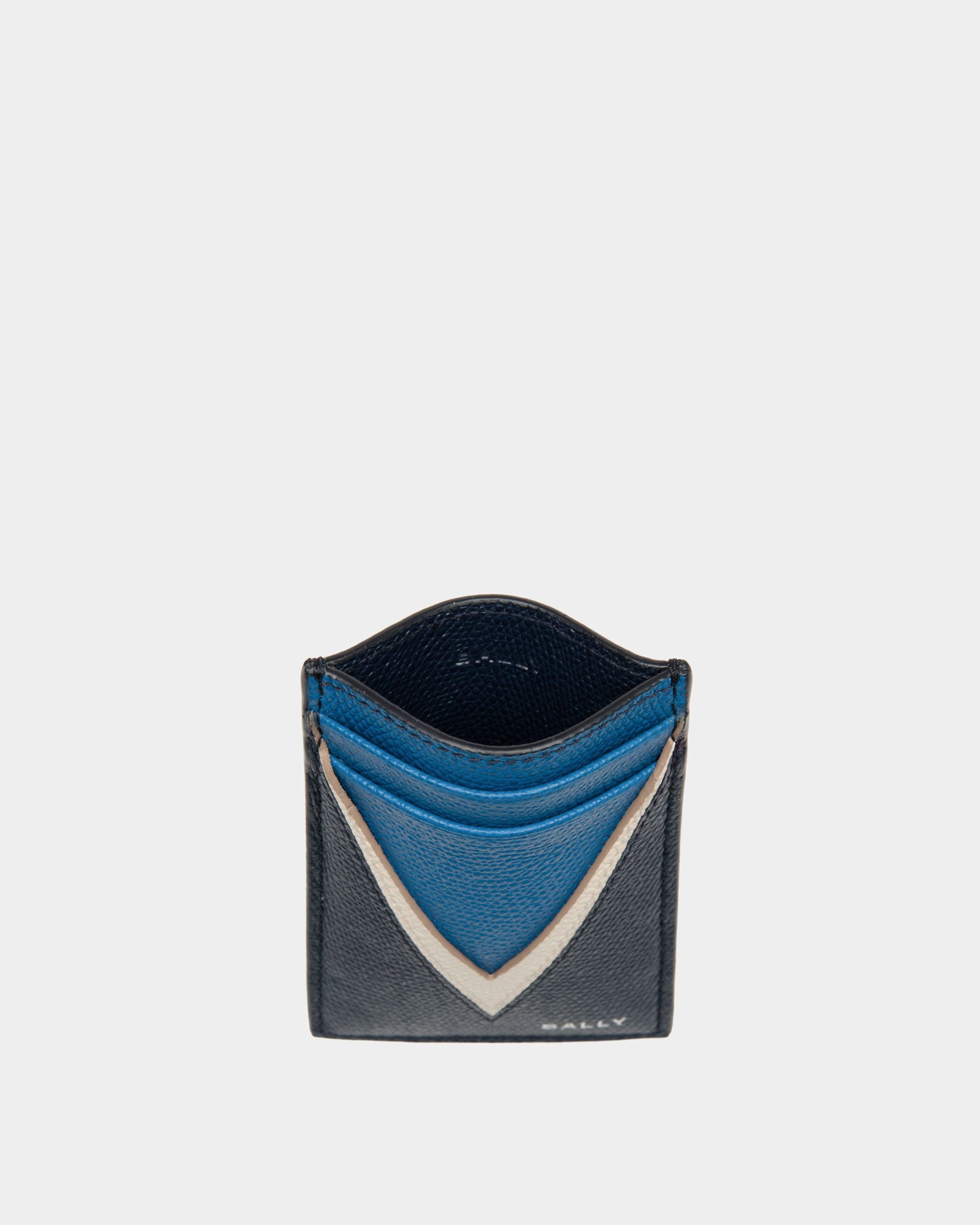 Tarjetero Flag De Piel Azul - Hombre - Bally - 03