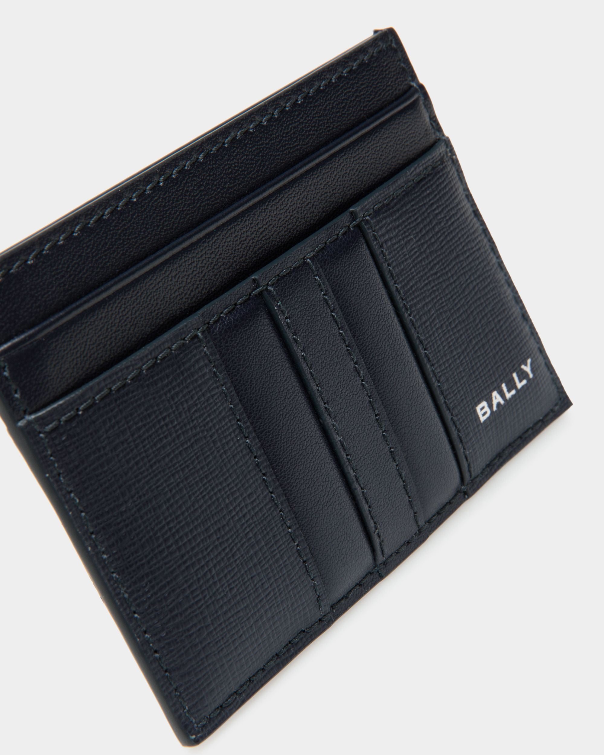 Tarjetero Mythos De Piel Reciclada Navy Blue - Hombre - Bally - 05