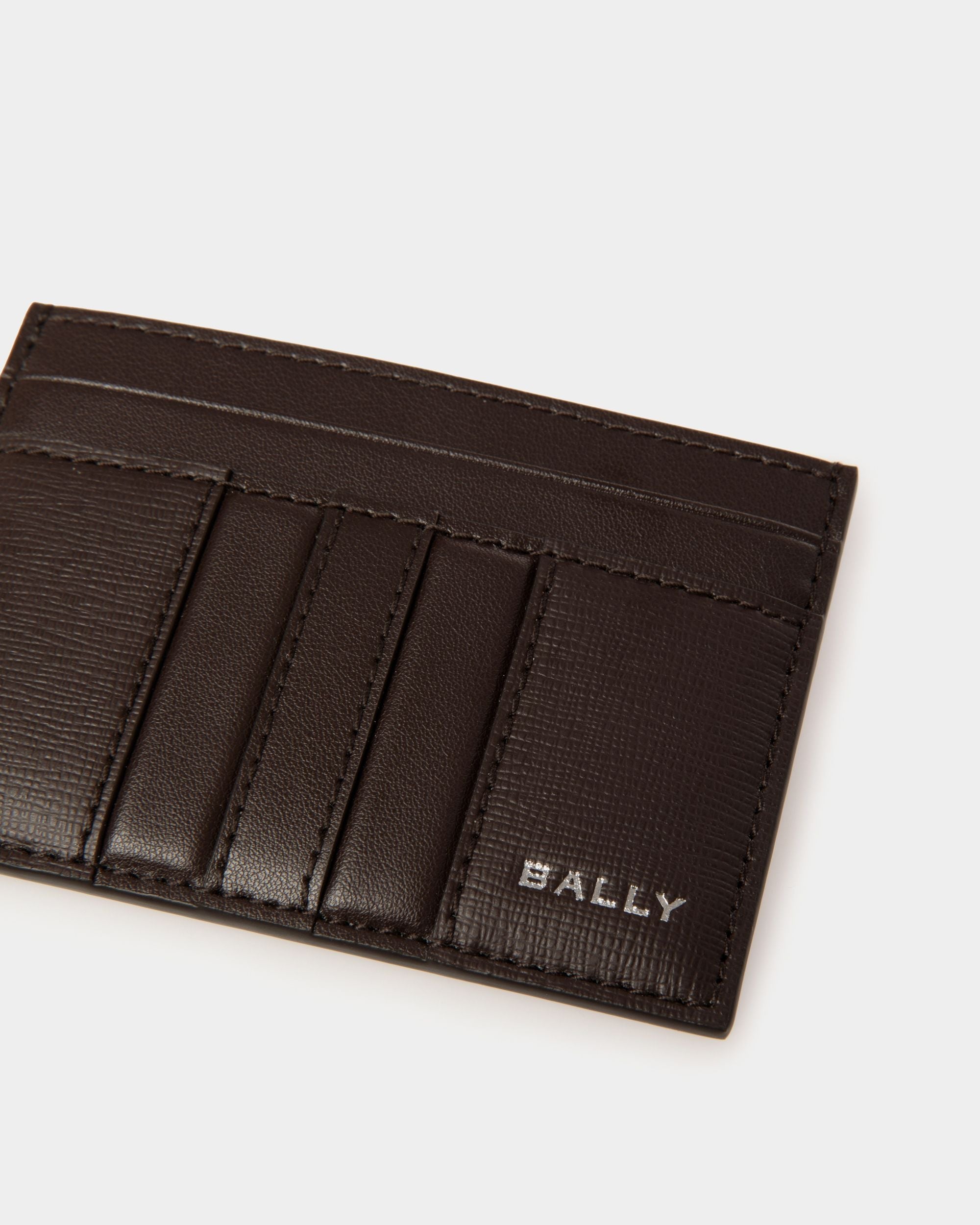 Bally Mythos Leather Card Case Ebano