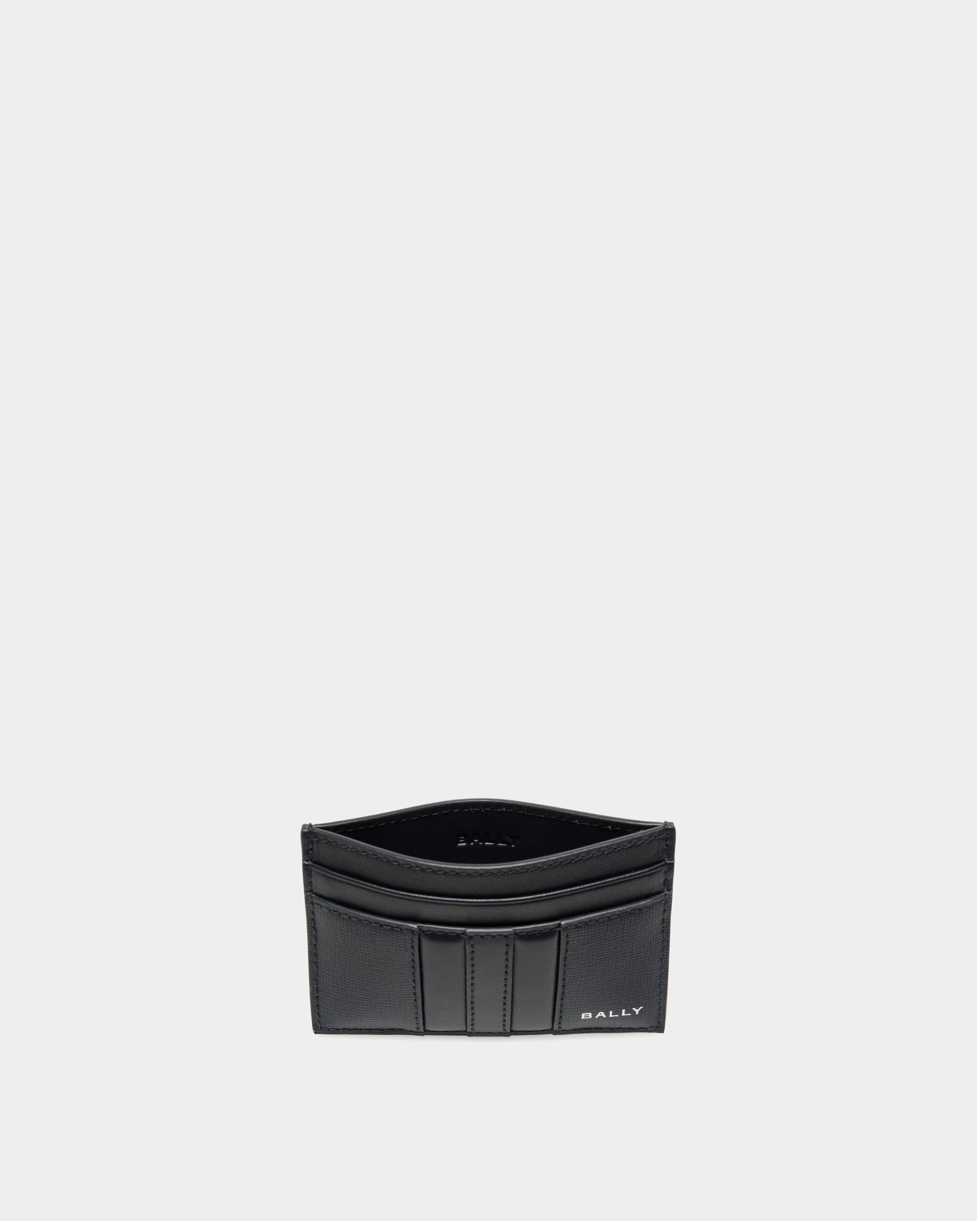 Mythos Card Holder In Black Recycled Leather - Men's - Bally - 03