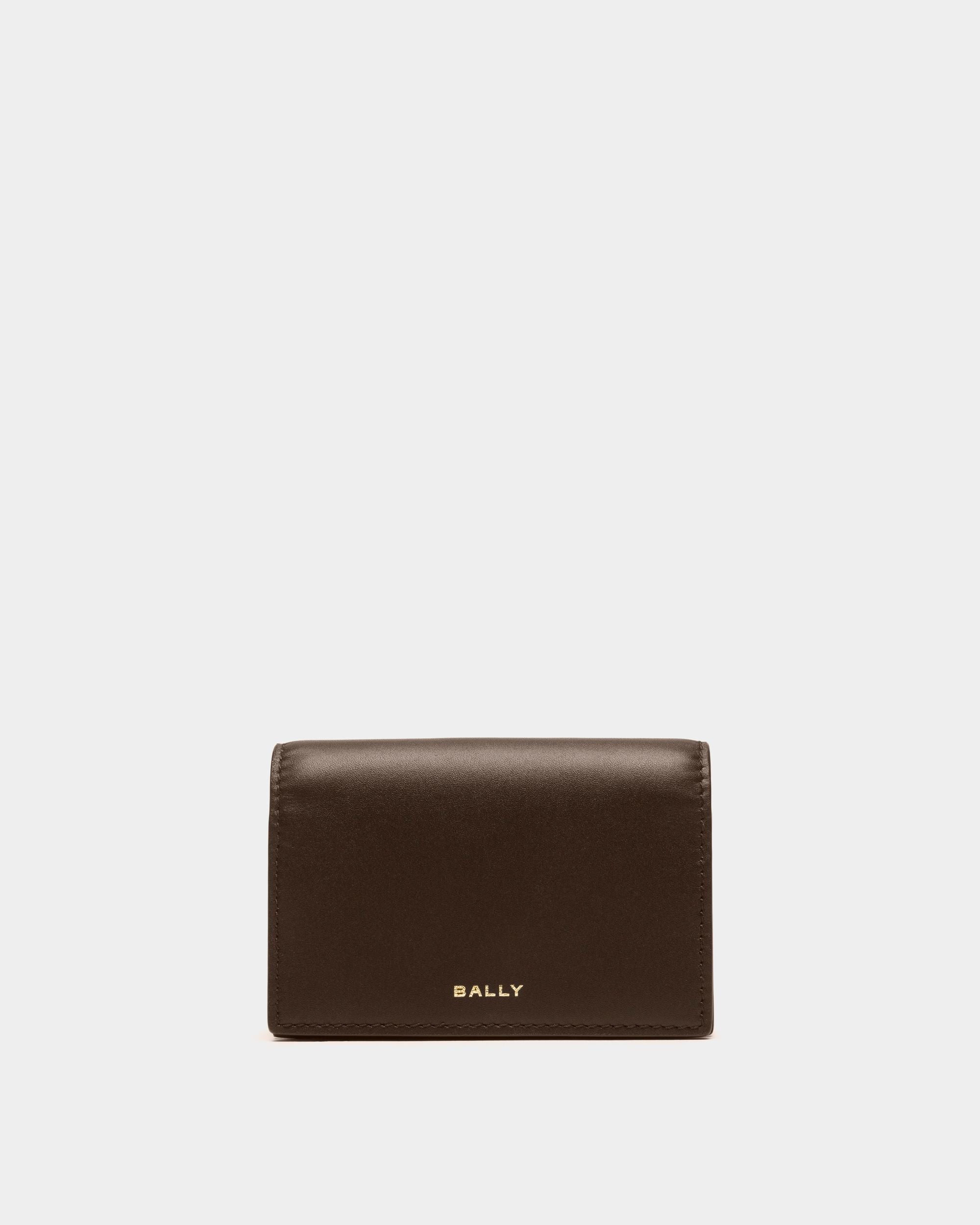 Deco Business Card Holder in Ebano Leather - Men's - Bally - 01