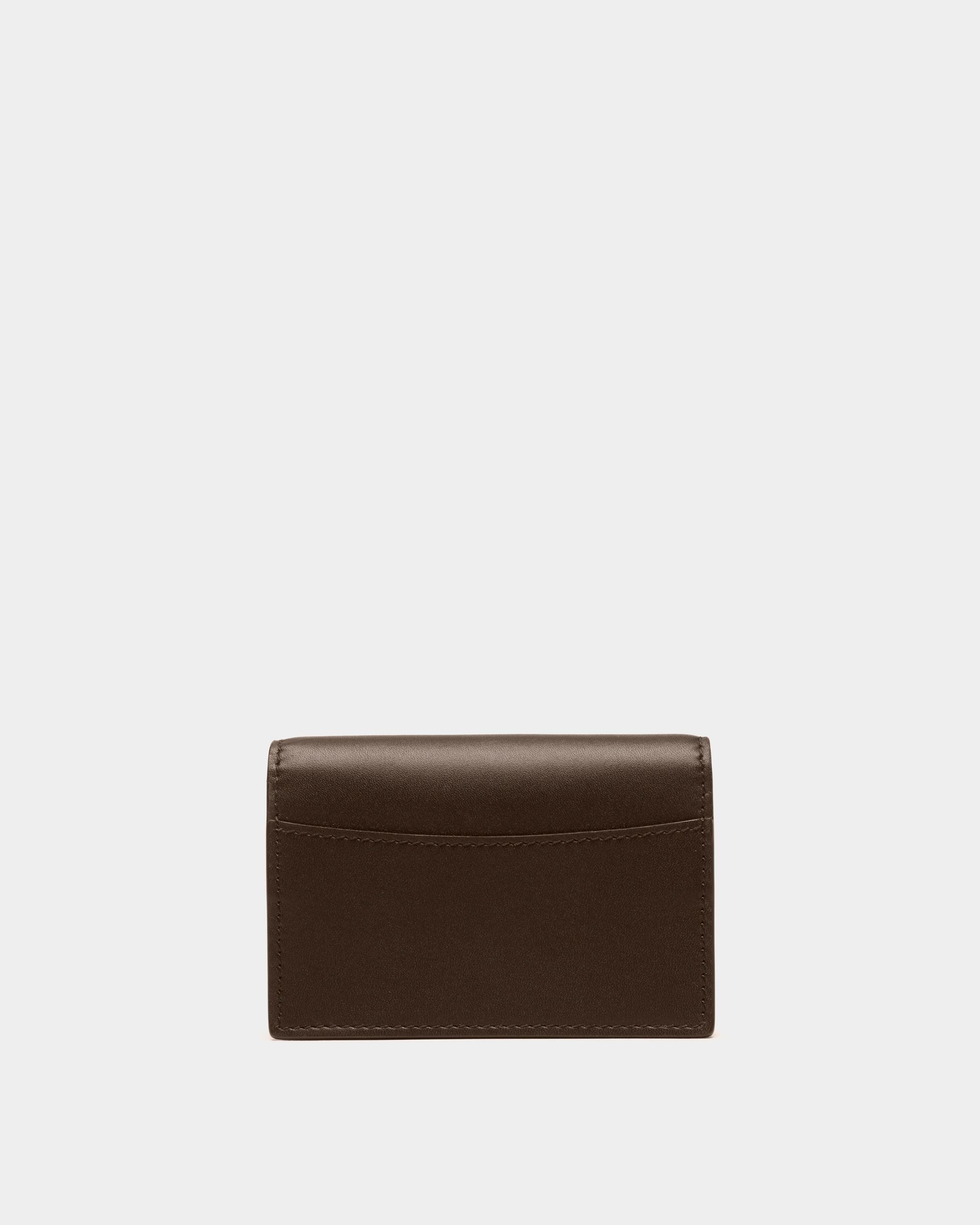 Deco Business Card Holder in Ebano Leather - Men's - Bally - 02