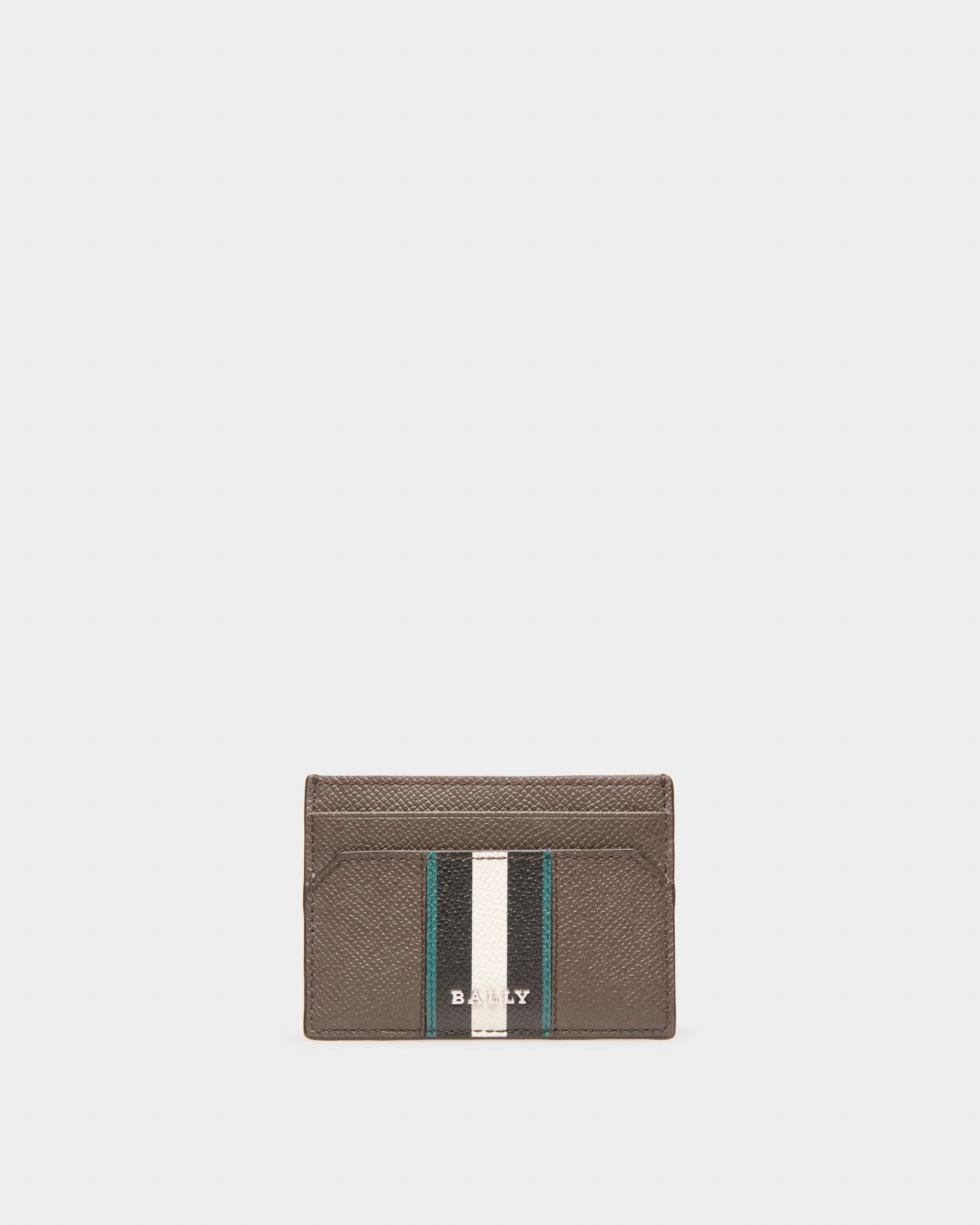 Bhar Leather Card Holder In Army Green - Men's - Bally - 01