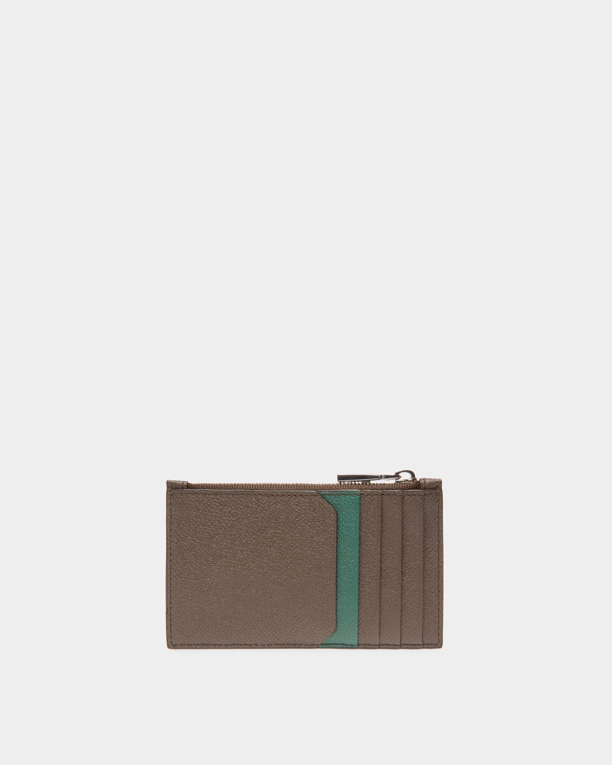 Babe Card Holder In Military Green Leather - Men's - Bally - 02