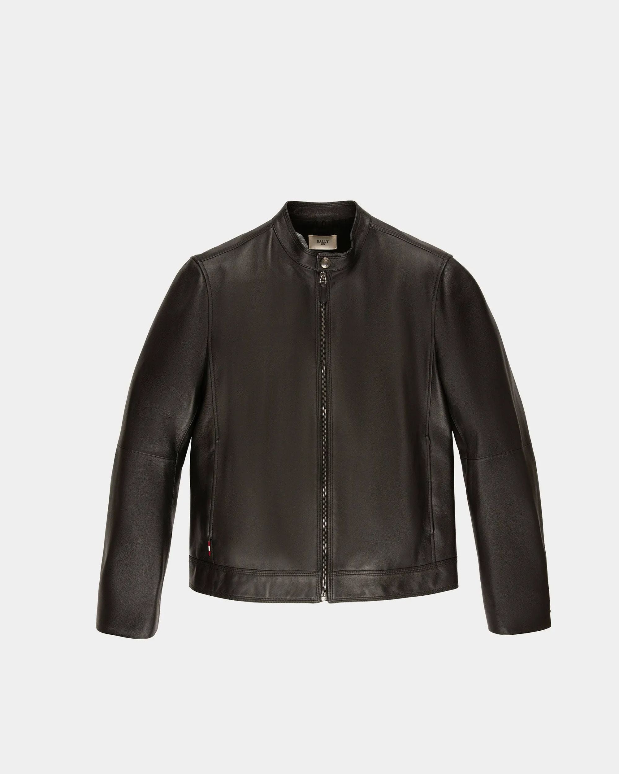 Leather Jacket In Black - Men's - Bally - 01