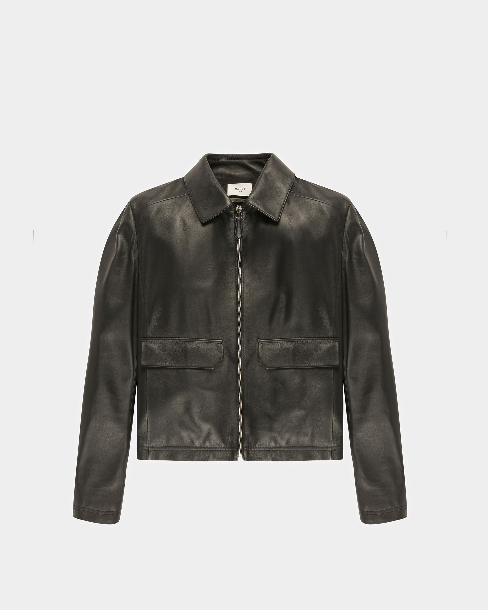 Chaqueta De Piel Con Bolsillos De Parche - Hombre - Bally - 01