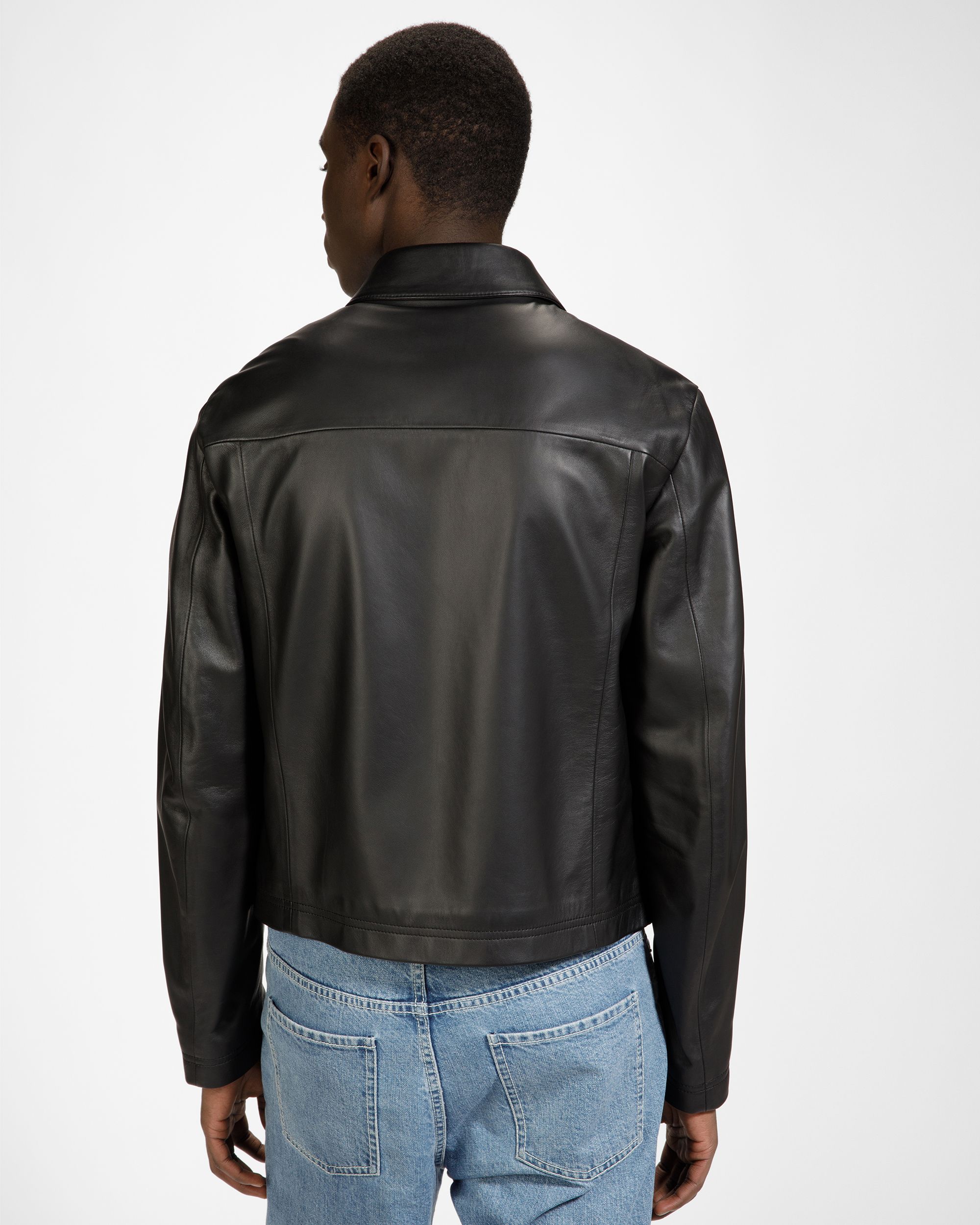 Chaqueta De Piel Con Bolsillos De Parche - Hombre - Bally - 05