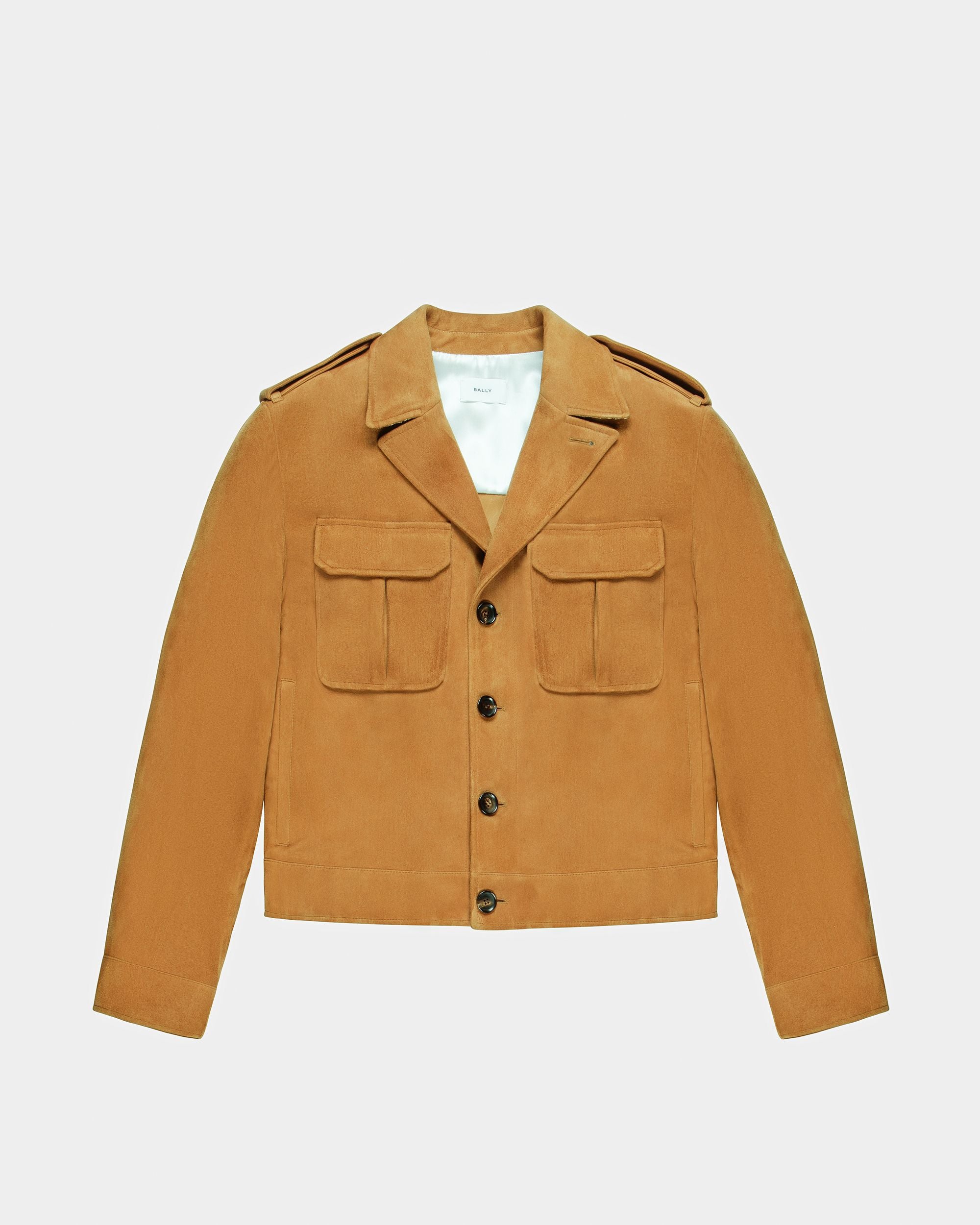 Leather Blouson Bomber Jacket In Desert - Men's - Bally - 01