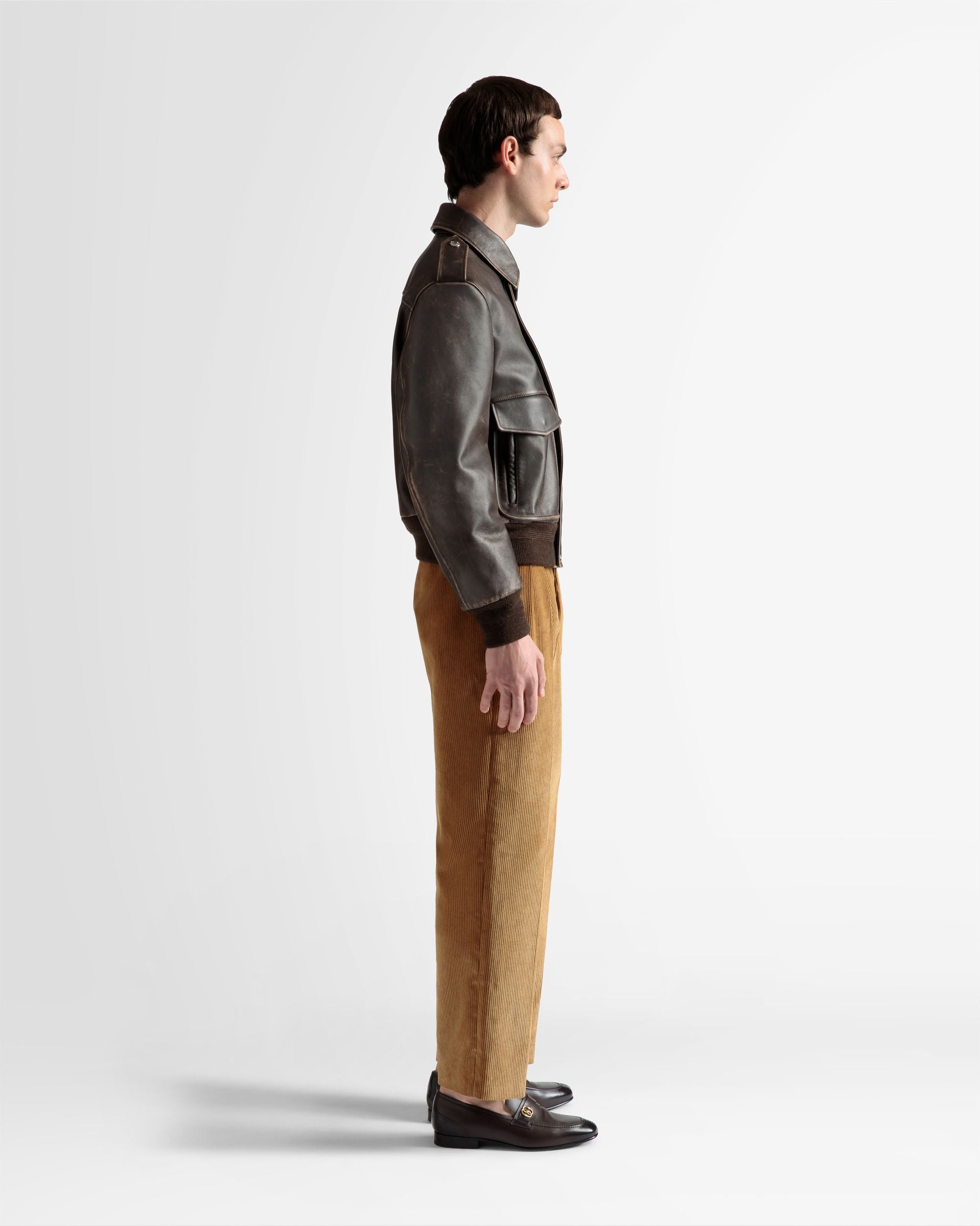 Bómber De Piel Marrón - Hombre - Bally - 04