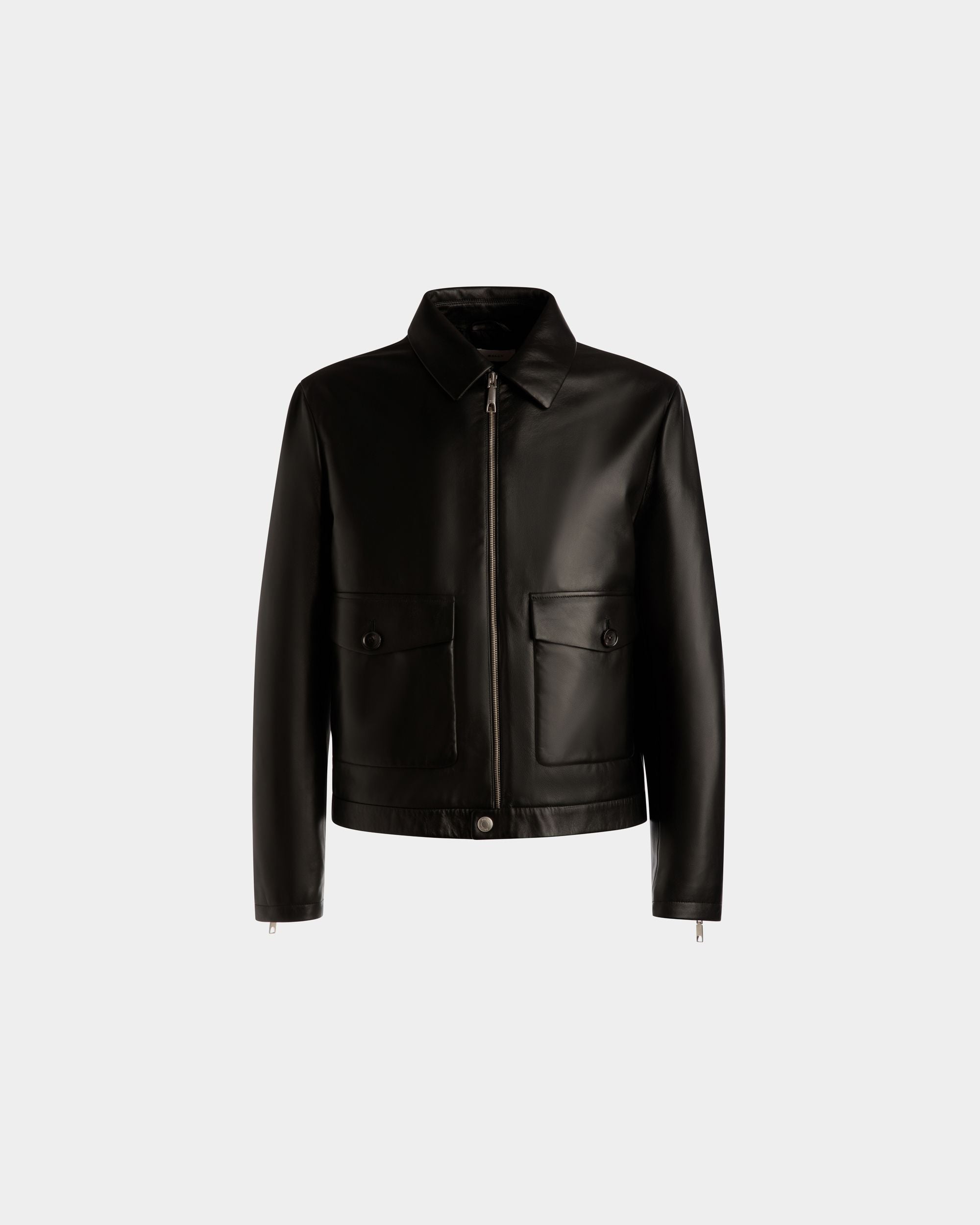 Bómber De Piel En Negro - Hombre - Bally - 01