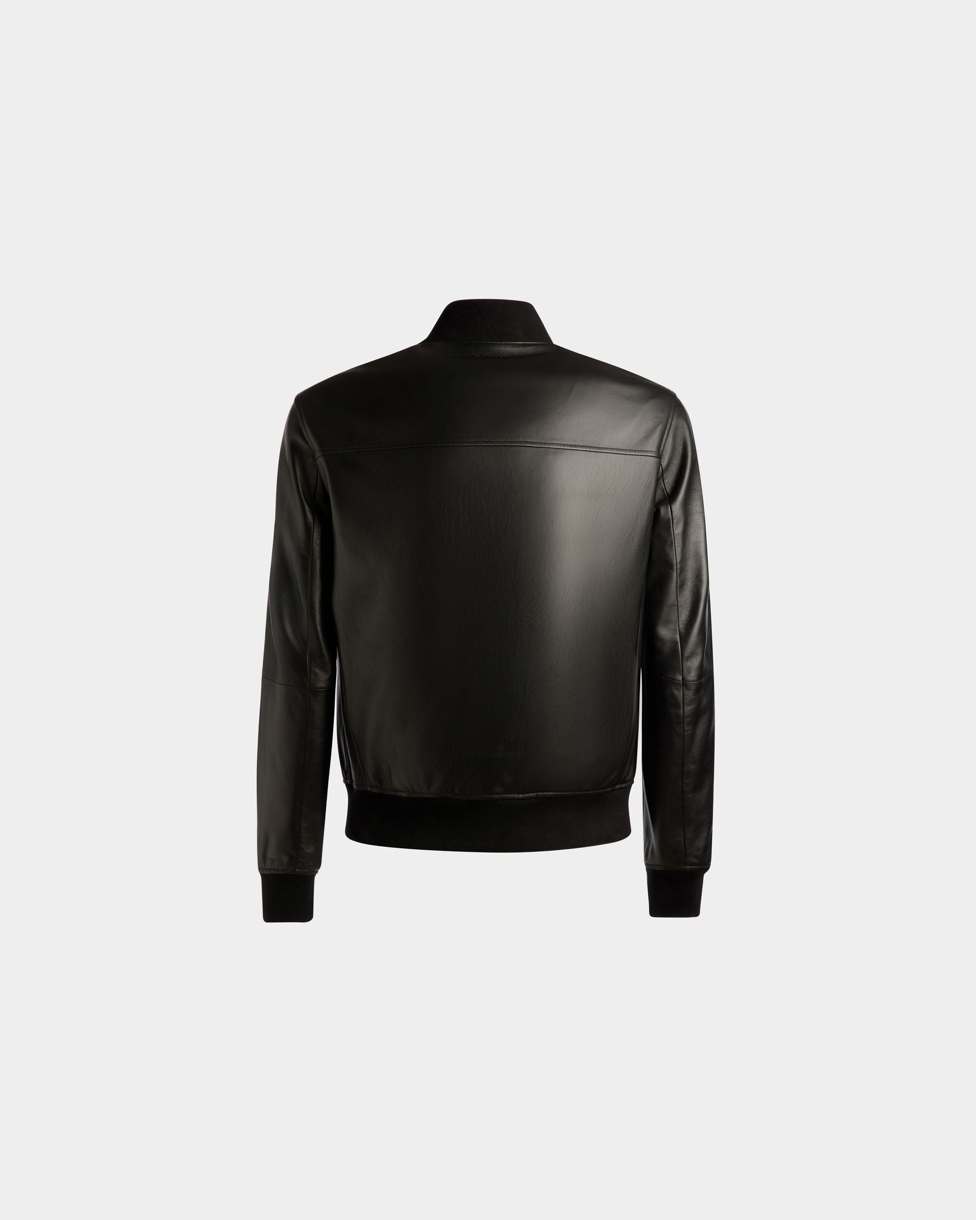 Bomber Jacket In Black Leather - Men's - Bally - 02