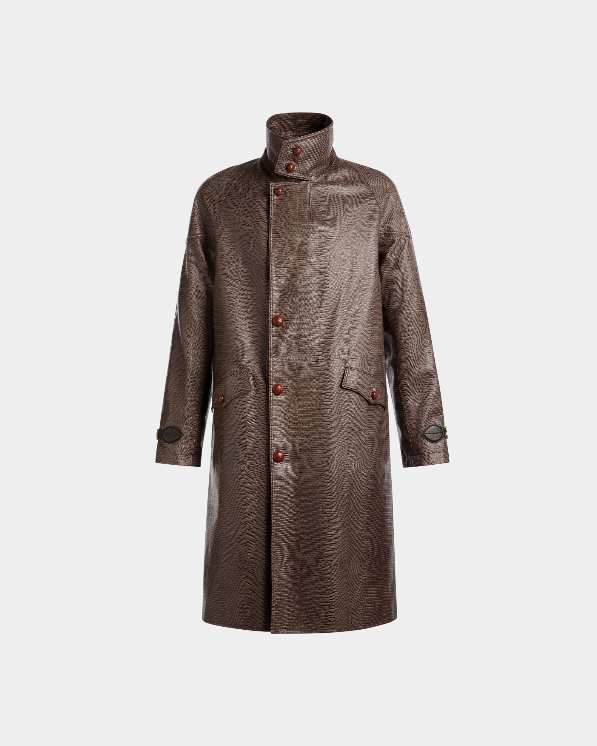 Gabán De Piel Gris - Hombre - Bally - 01