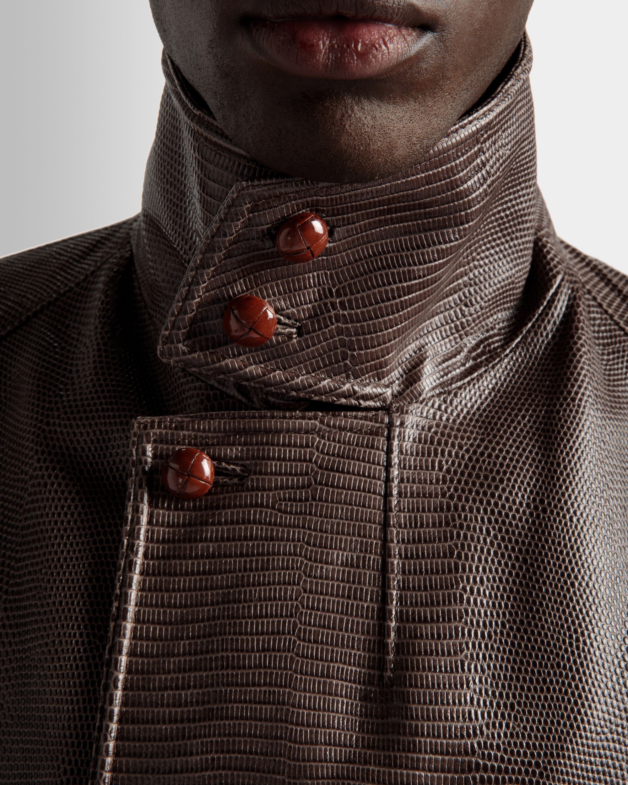 Gabán De Piel Gris - Hombre - Bally - 04