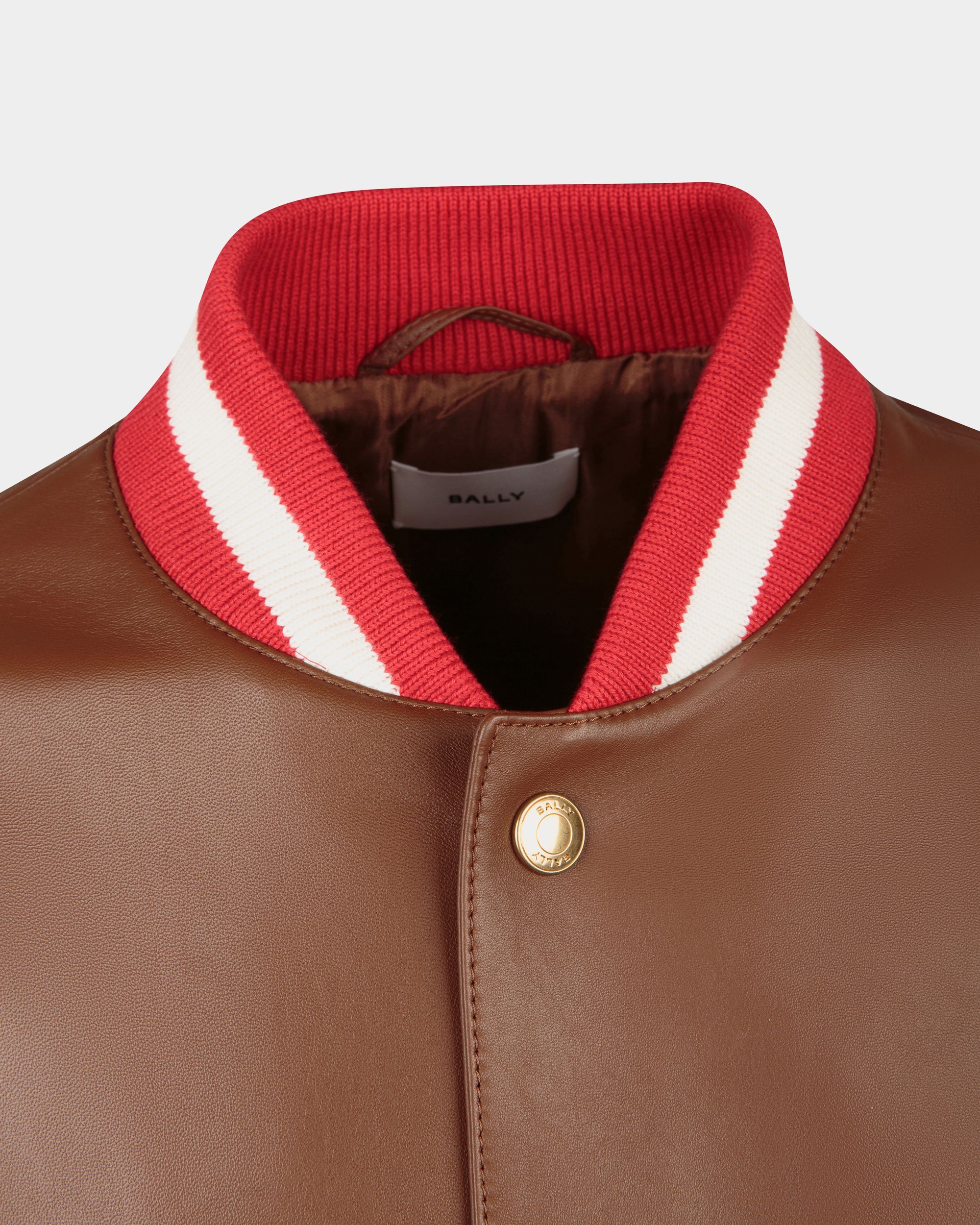 Leather Bomber In Brown Leather - Men's - Bally - 02