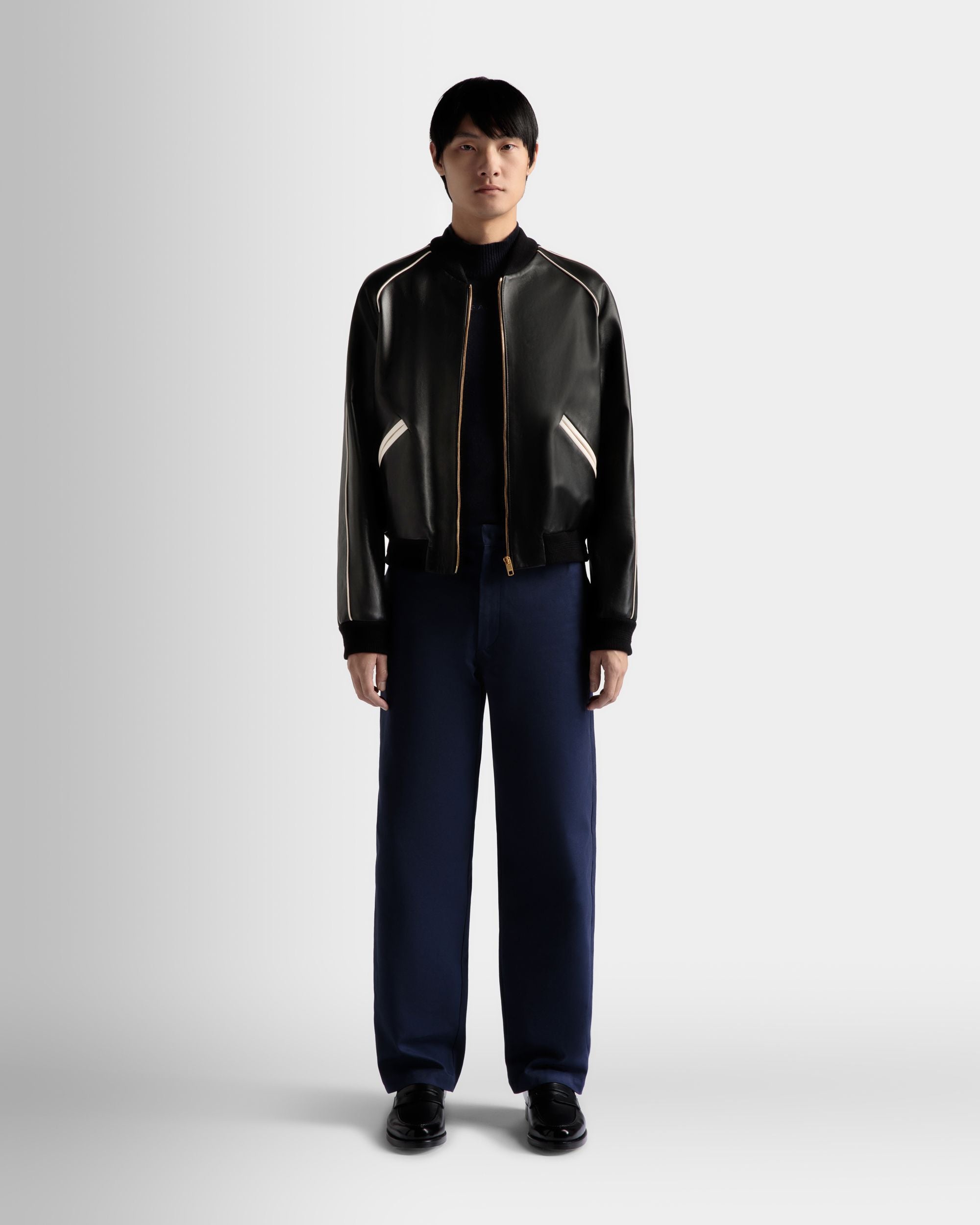 Bómber De Piel En Negro - Hombre - Bally - 02