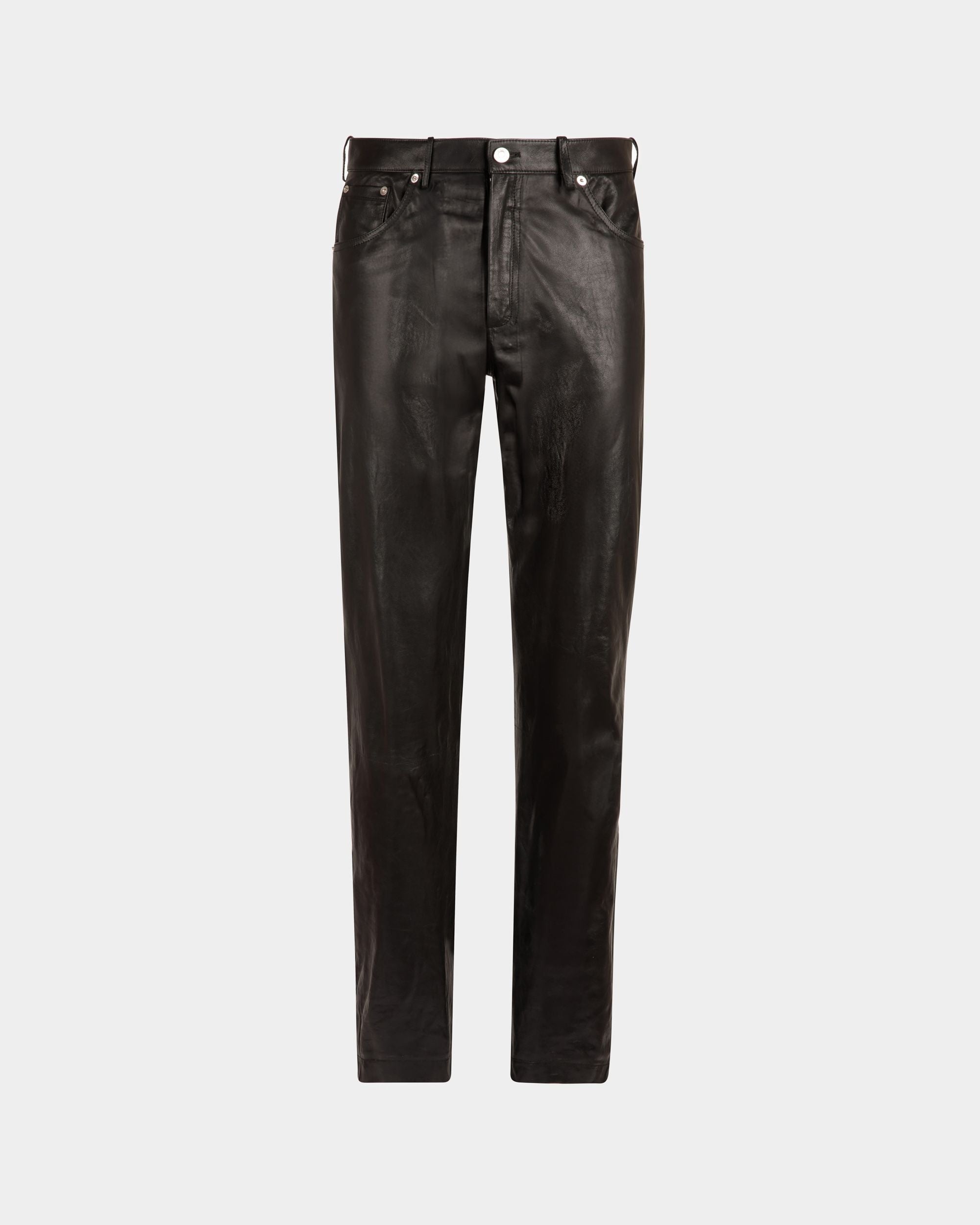 Pantalones De Piel En Negro - Hombre - Bally - 01