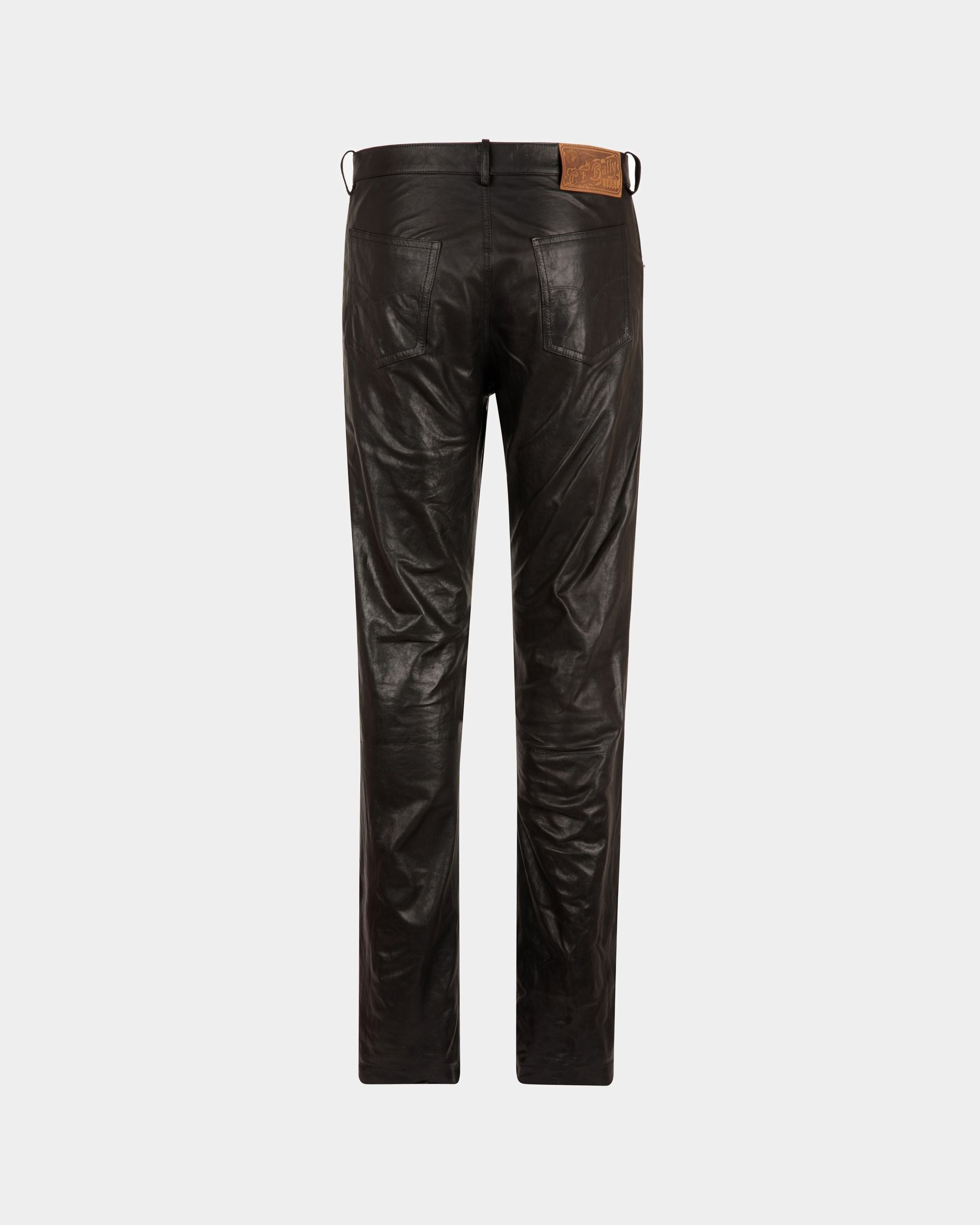 Pantalones De Piel En Negro - Hombre - Bally - 03