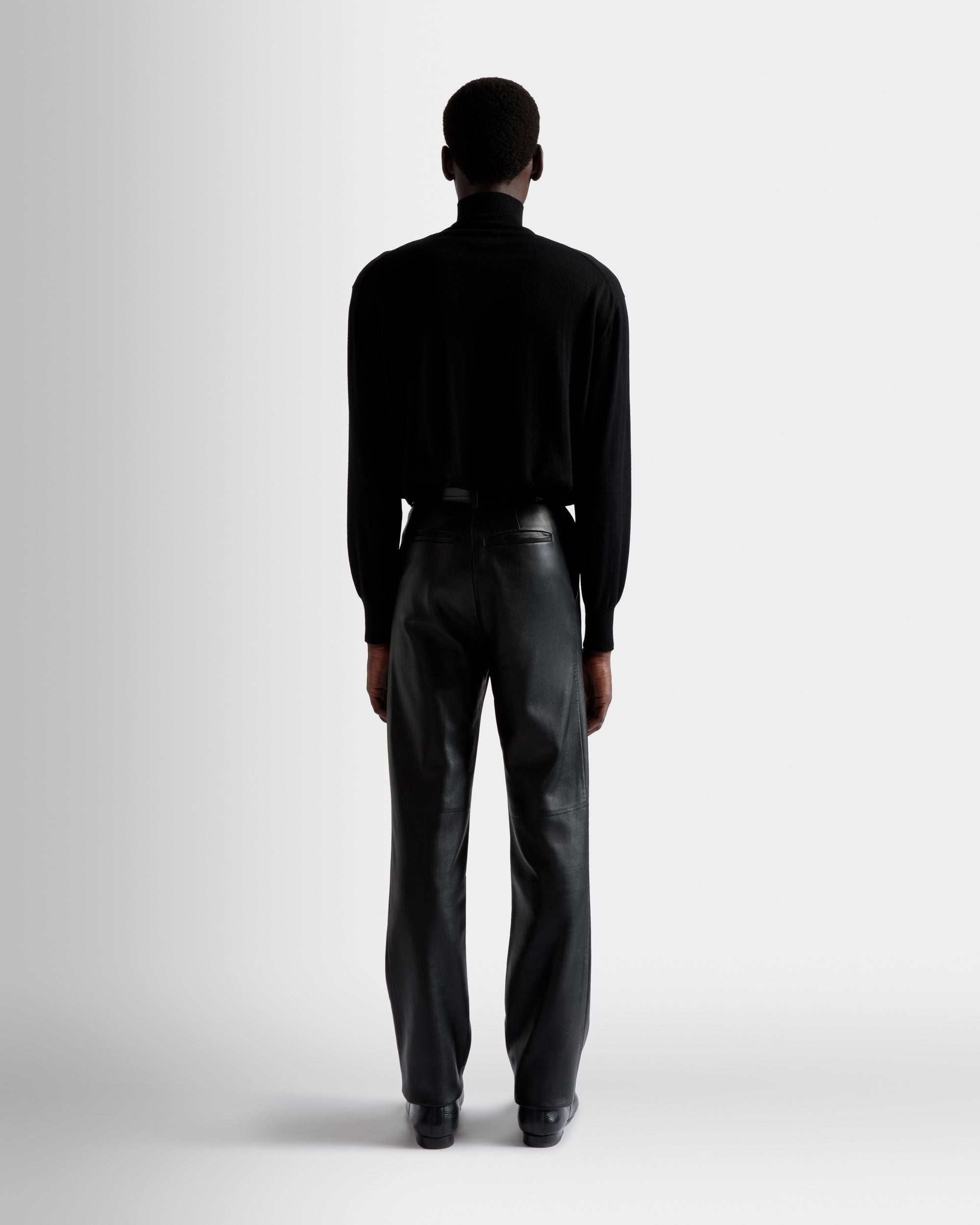 Pantalones De Piel De Piel Negra - Hombre - Bally - 06