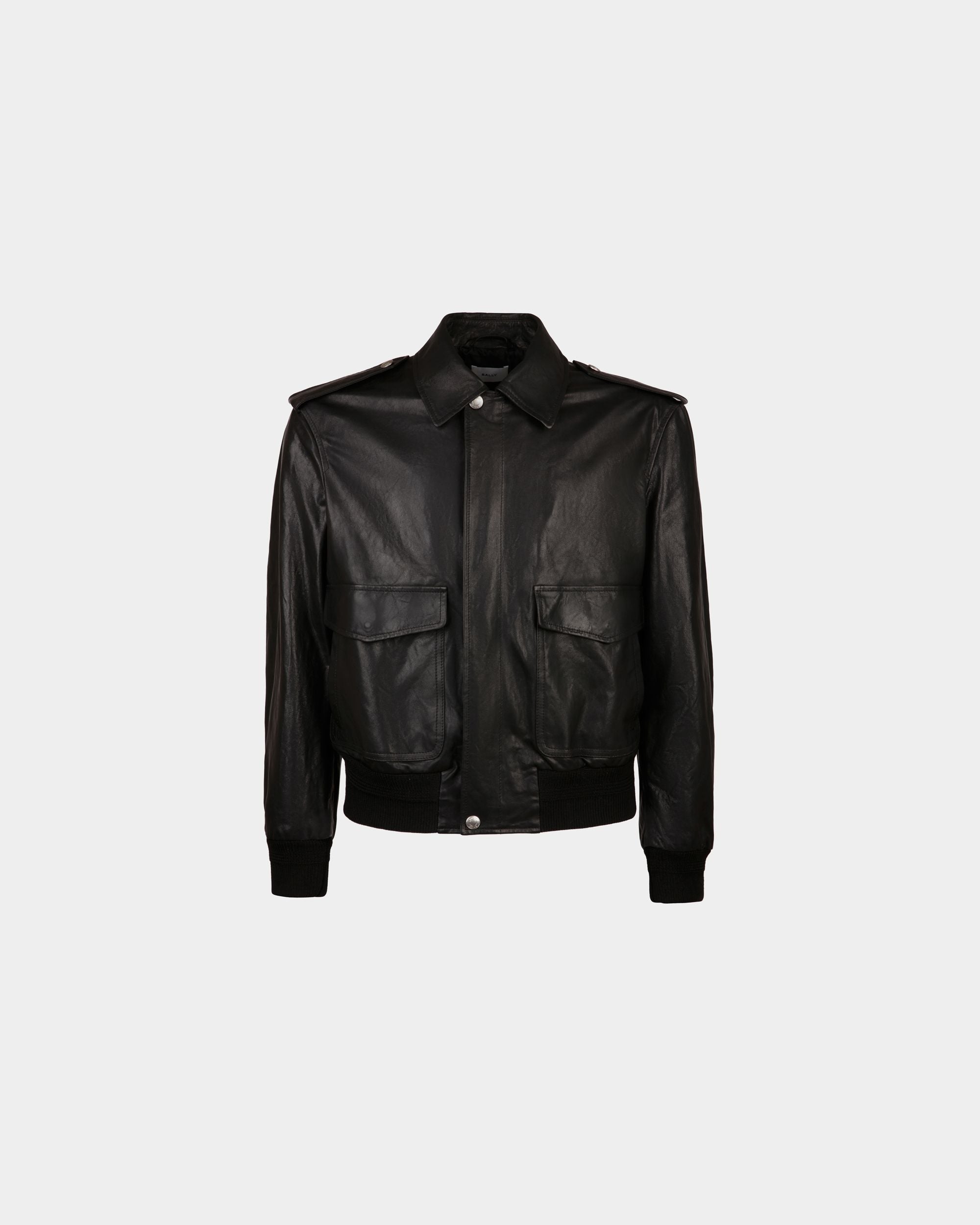 Bómber De Piel Negra - Hombre - Bally - 01