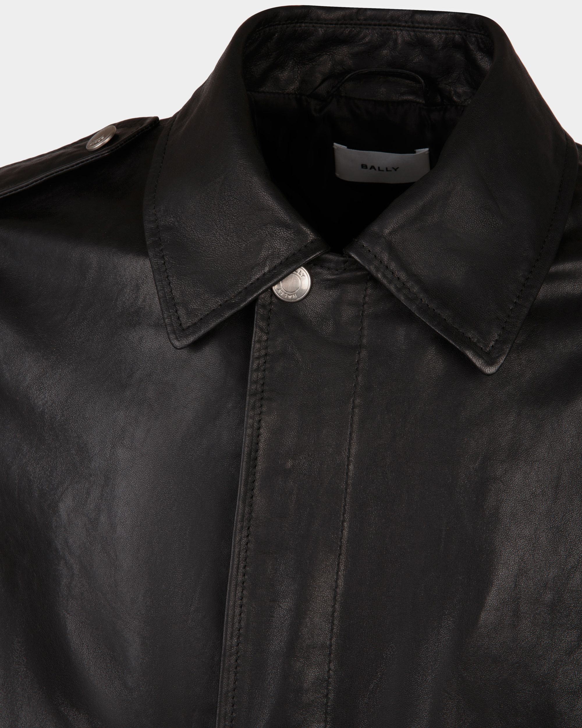 Bómber De Piel Negra - Hombre - Bally - 02